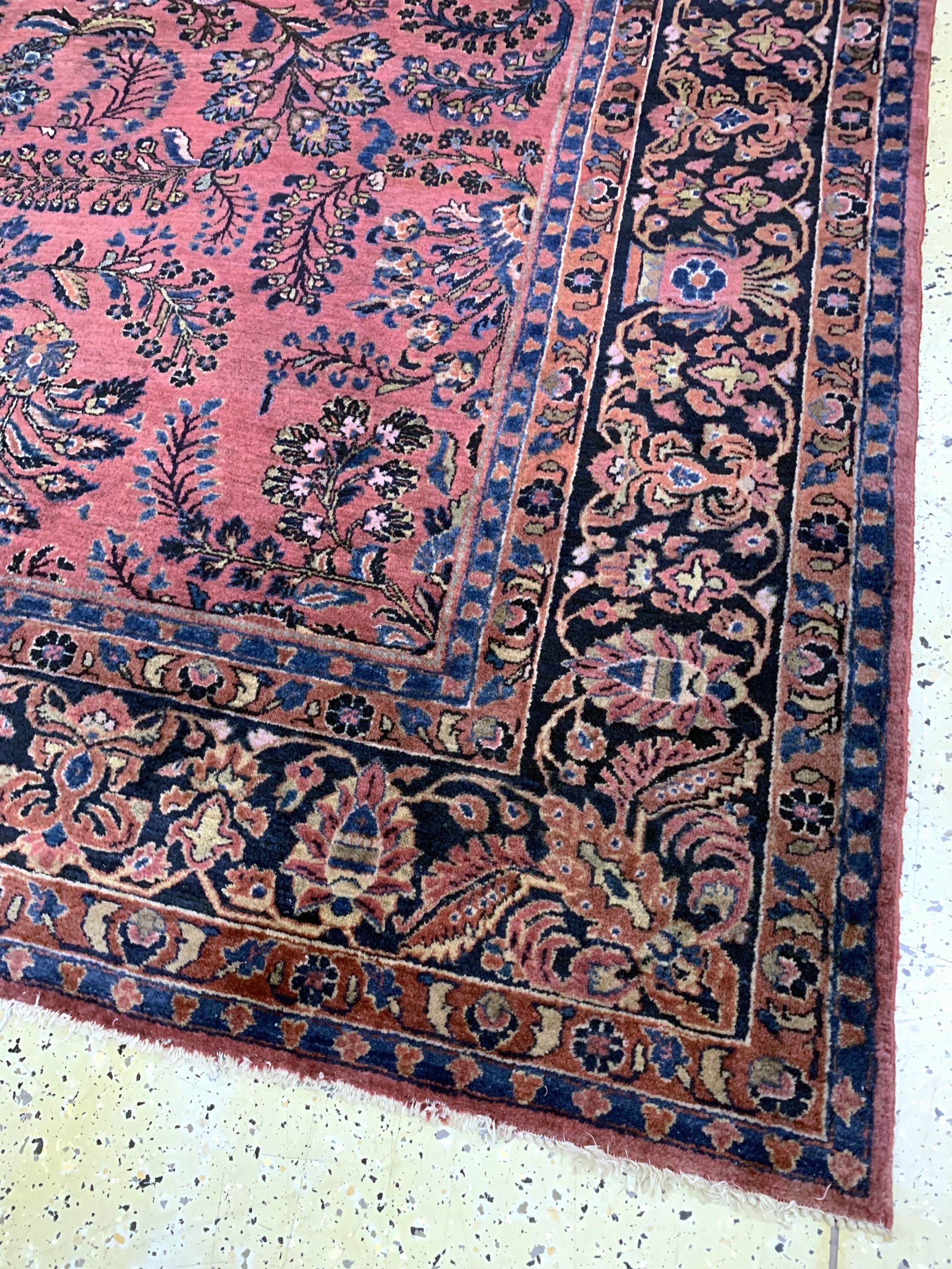 Detail e: Us Re-Import Sarogh antik, Persien, um 1900, Korkwolle auf Baumwolle, ca. 353 x 275 cm, EHZ: 2