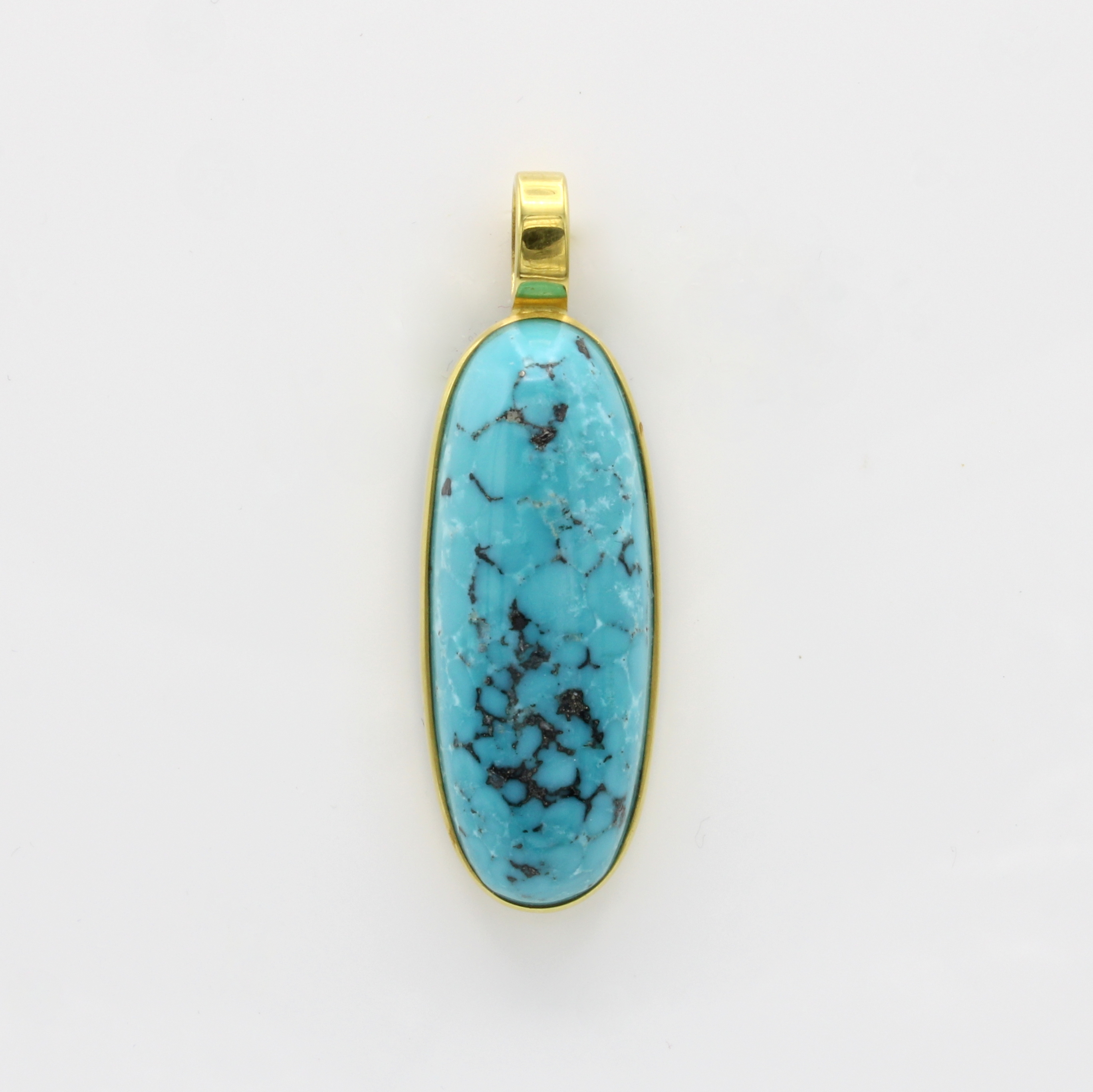 Image 26967861 - Anhänger mit Türkis, GG 585/000, ovaler Türkis ca. 25.1 ct Schätzpreis: 1500, - EUR