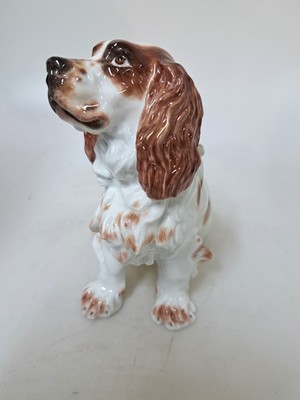 26967819b - Porzellanfigur Spaniel, Meissen, 20.Jh., Porzellan, Nr. 78869, handbemalt, H. 15 cm