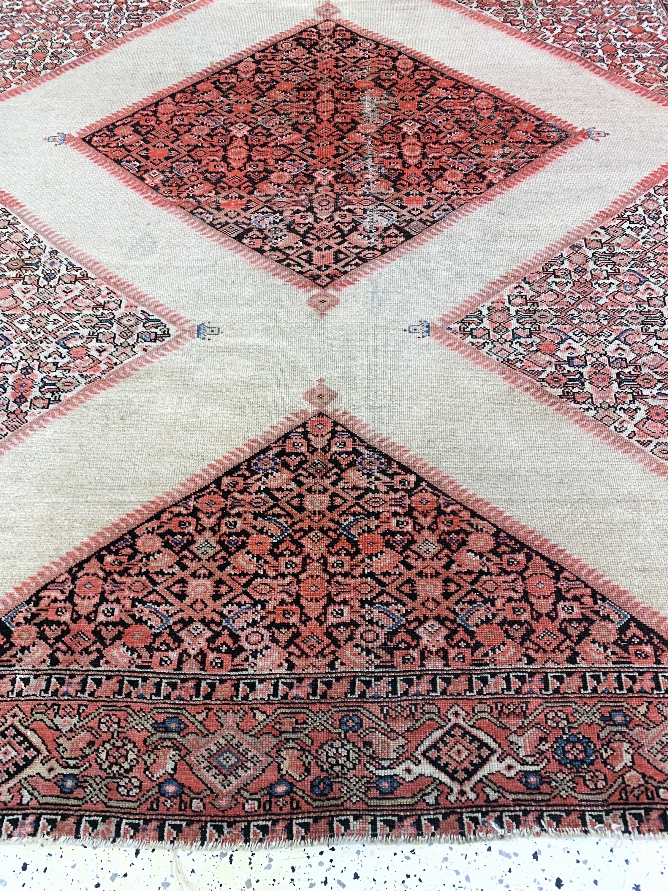 Detail f: Malayer antik, Persien, 19.Jhd, Wolle auf Baumwolle, ca. 295 x 170 cm, EHZ: 4
