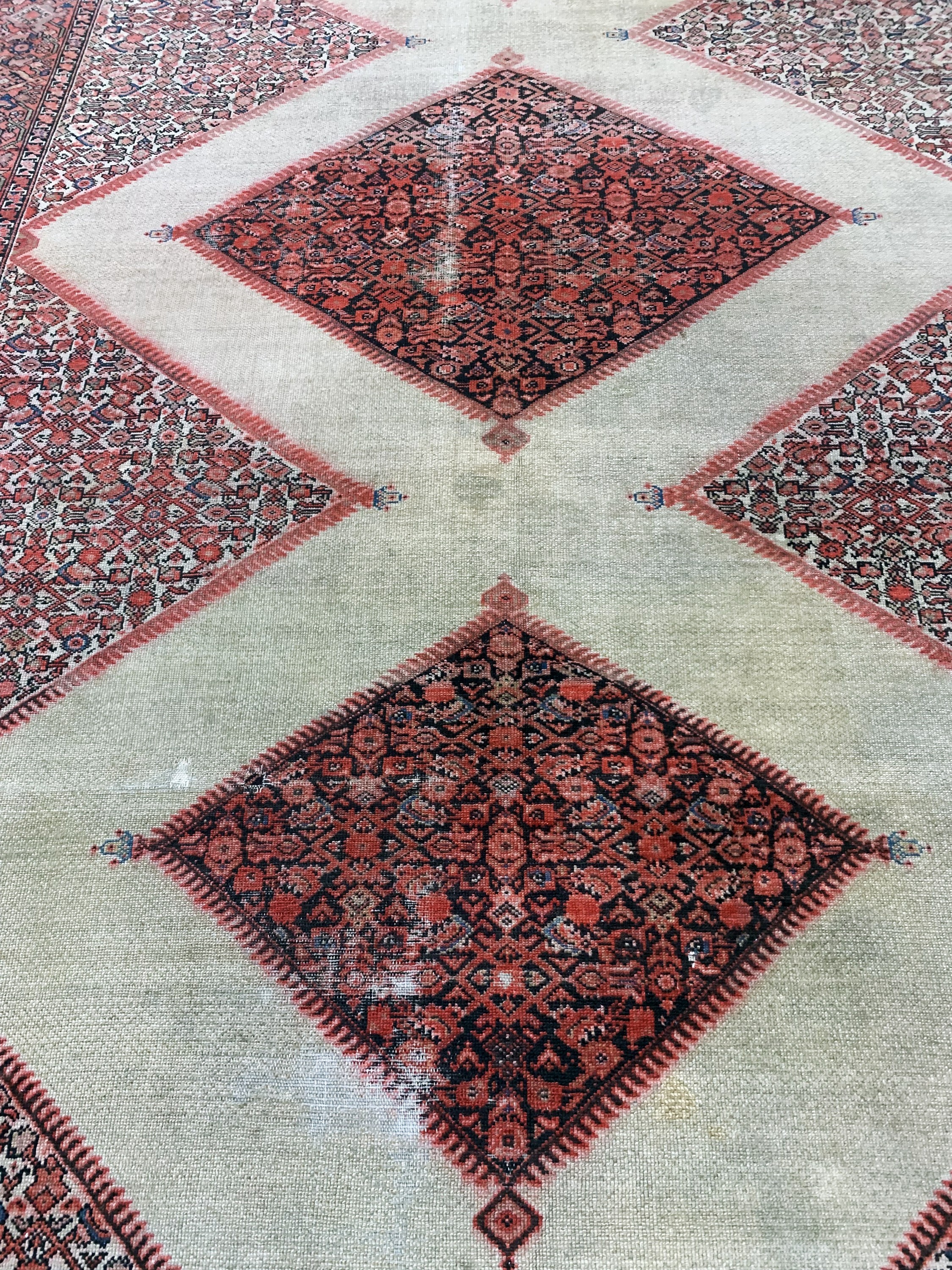 Detail g: Malayer antik, Persien, 19.Jhd, Wolle auf Baumwolle, ca. 295 x 170 cm, EHZ: 4