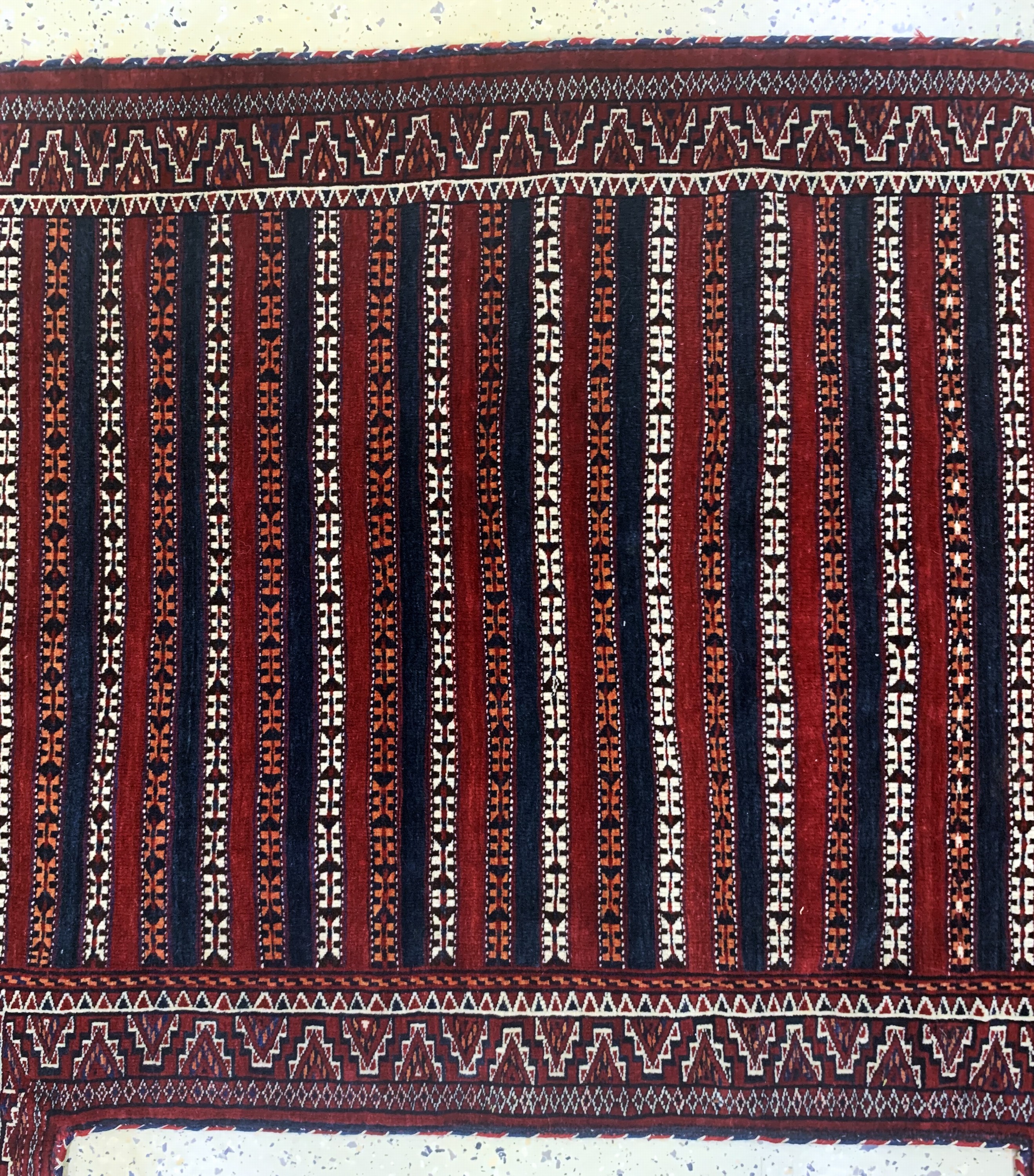 Detail c: Yomud"Zelteingangsbehang", Turkmenistan, Anfang 20.Jhd, Wolle auf Wolle, ca. 260 x 182 cm, EHZ: 1-2