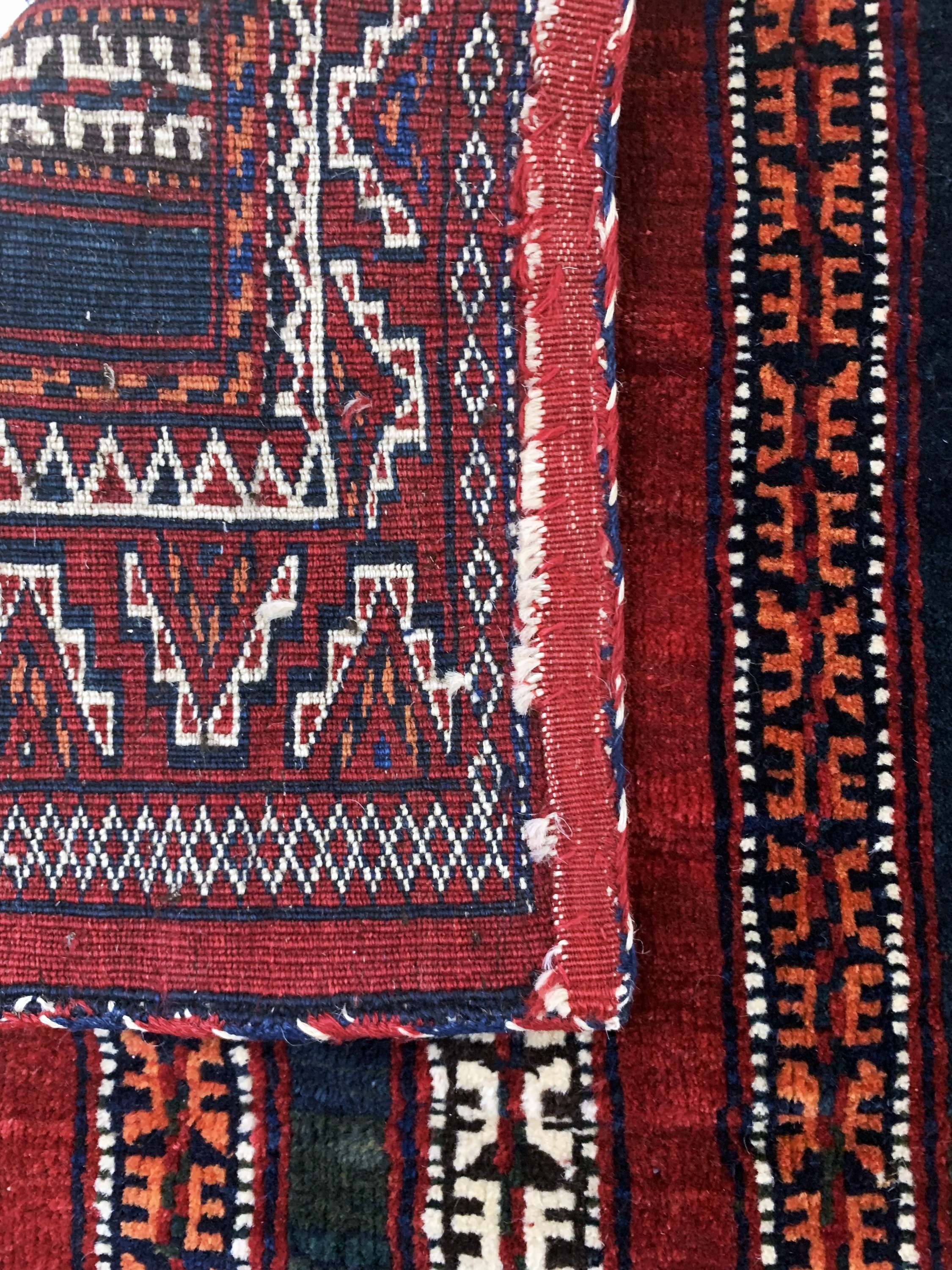 Detail f: Yomud"Zelteingangsbehang", Turkmenistan, Anfang 20.Jhd, Wolle auf Wolle, ca. 260 x 182 cm, EHZ: 1-2