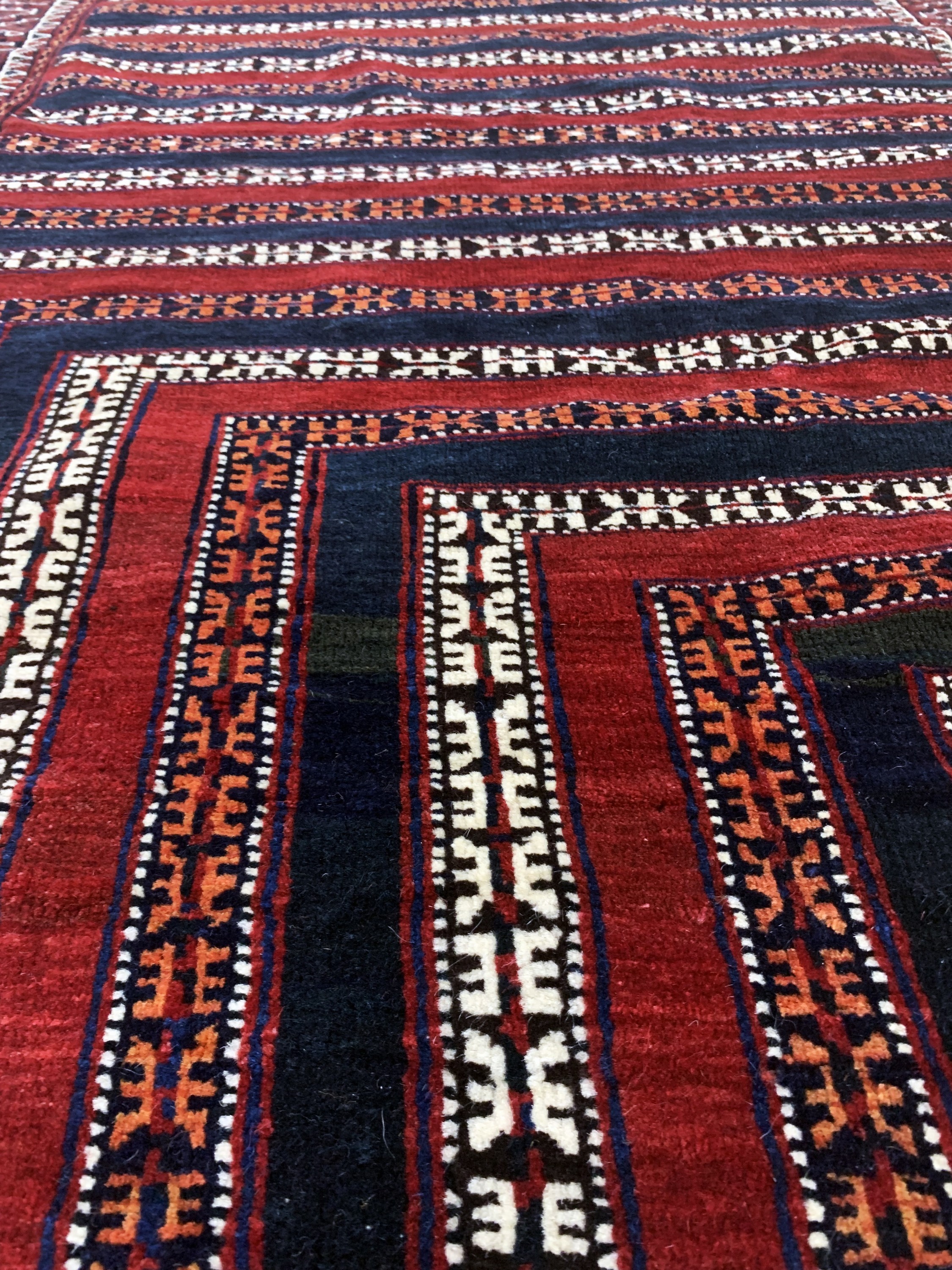 Detail g: Yomud"Zelteingangsbehang", Turkmenistan, Anfang 20.Jhd, Wolle auf Wolle, ca. 260 x 182 cm, EHZ: 1-2