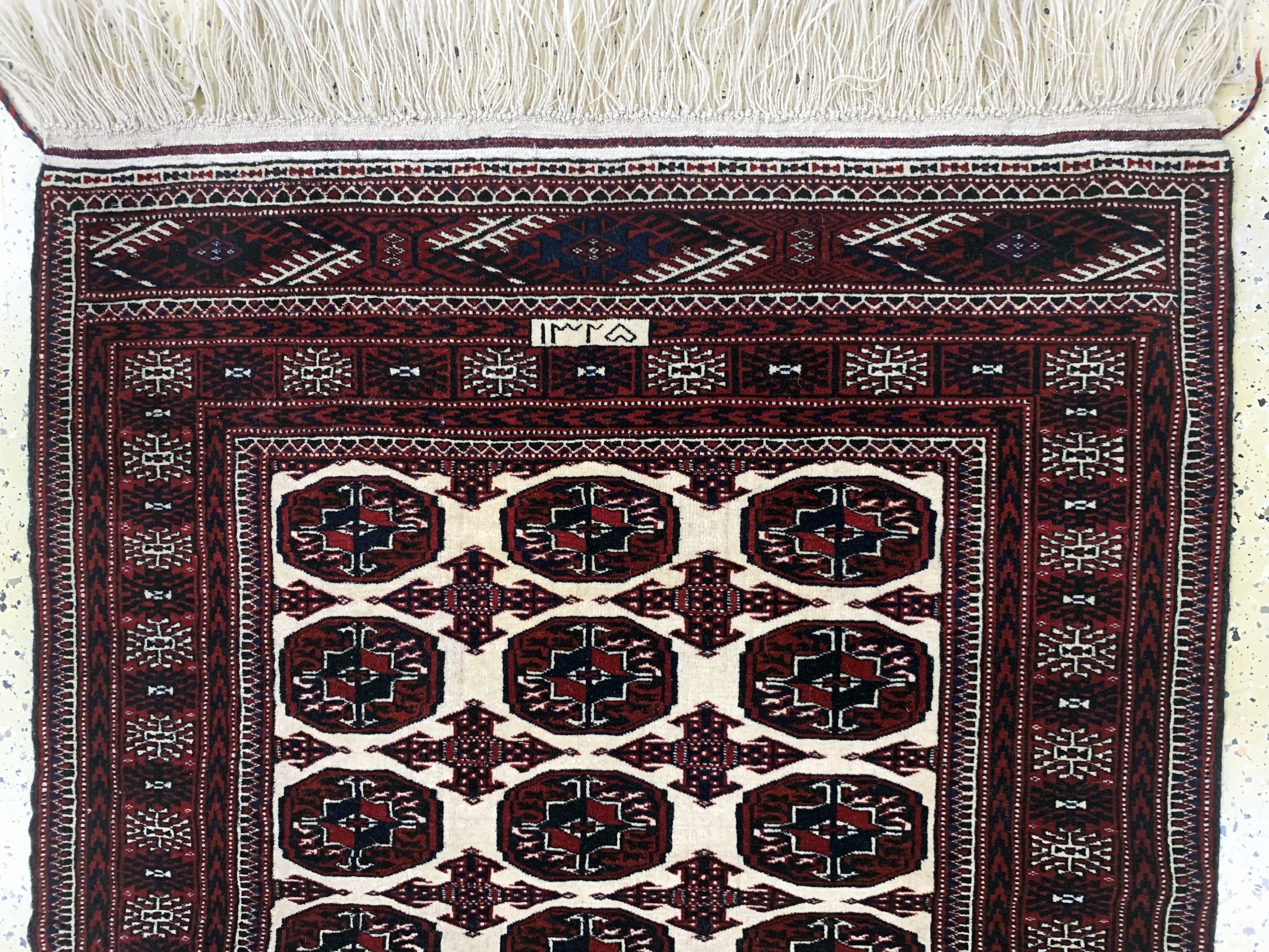 Detail a: Torkmen fein, Persien, datiert 1325(1946), Wolle auf Wolle, ca. 140 x 107 cm, EHZ: 2