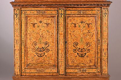 26967968b - Kölner Überbauschrank, Renaissance, 17.Jh., Eiche massiv, zweitüriges ...