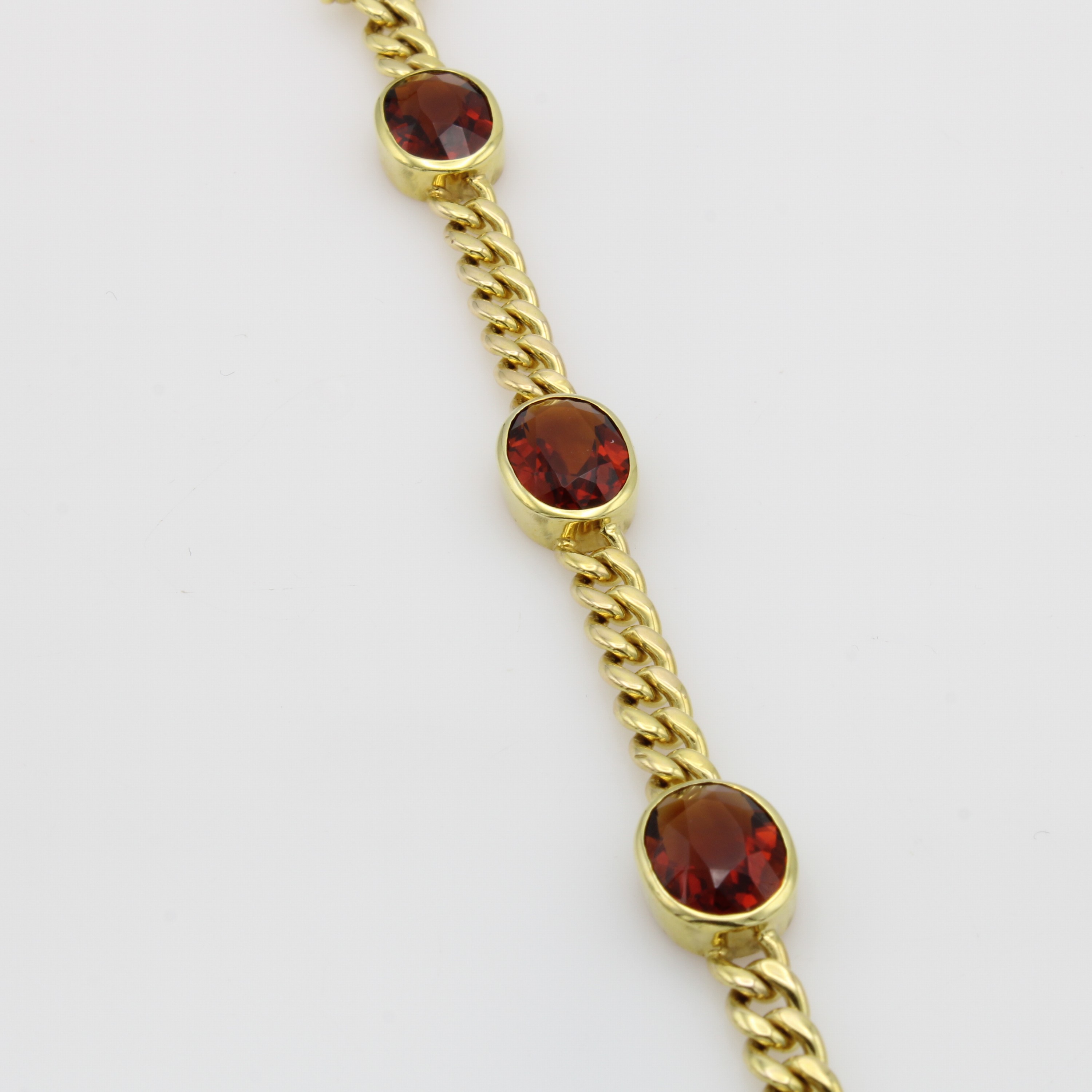 Image 26968449 - Panzerarmband mit Citrinen, GG 585/000, 5 ovale Citrine zus. ca. 14 ct, Kastenschl. m. ...