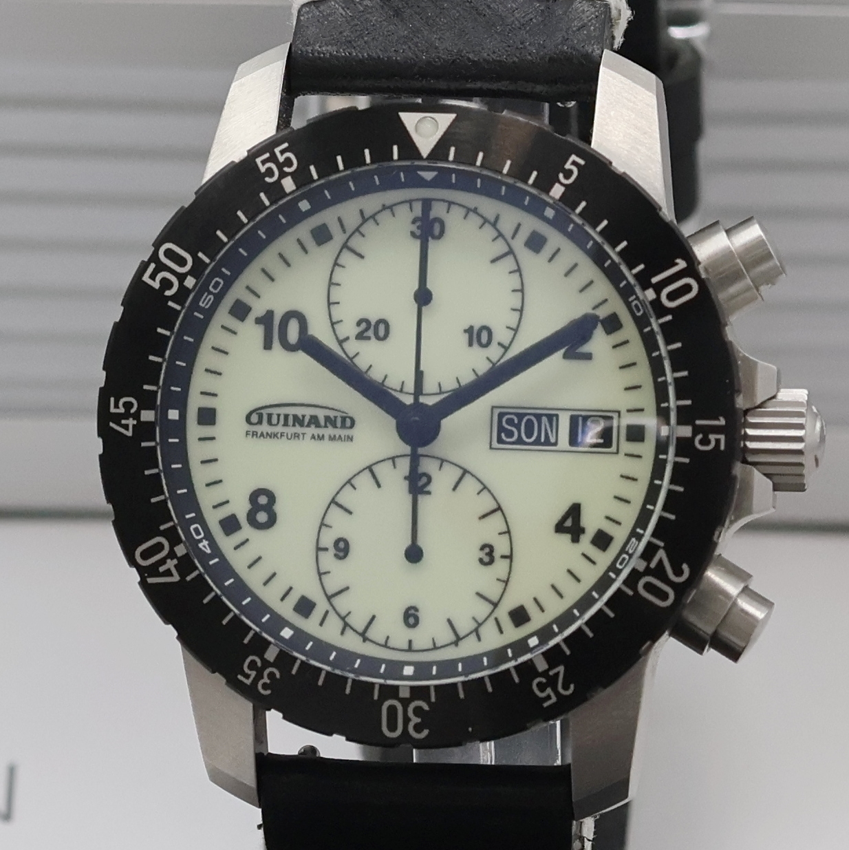 Detail a: GUINAND HS108 auf 50 Stück limitierter Armbandchronograph, Schweiz/Deutschland verk. lt. beil. Pap. 11/2024, Automatik, Edelstahlgeh. inkl. orig. ...