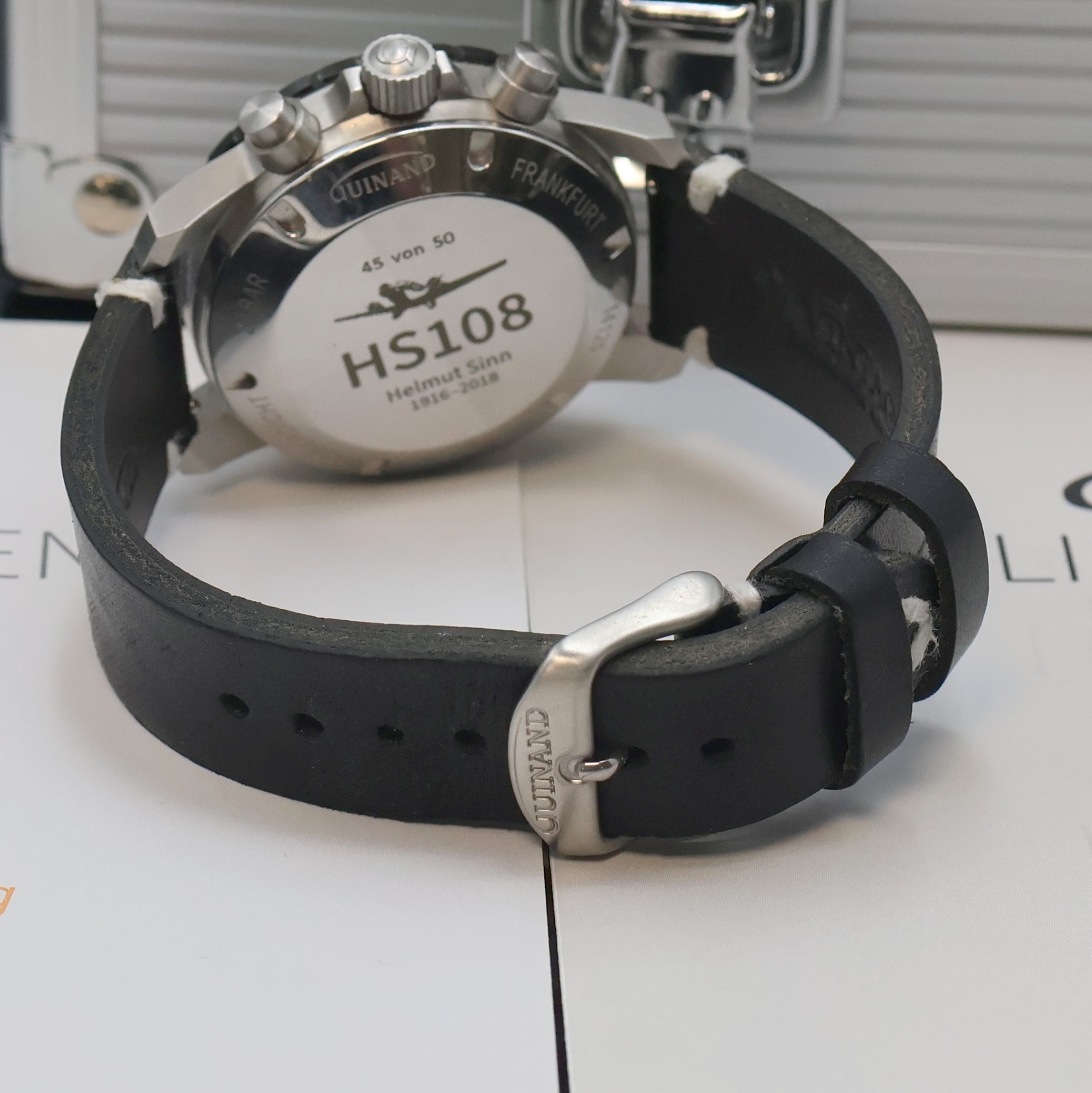 Detail b: GUINAND HS108 auf 50 Stück limitierter Armbandchronograph, Schweiz/Deutschland verk. lt. beil. Pap. 11/2024, Automatik, Edelstahlgeh. inkl. orig. ...