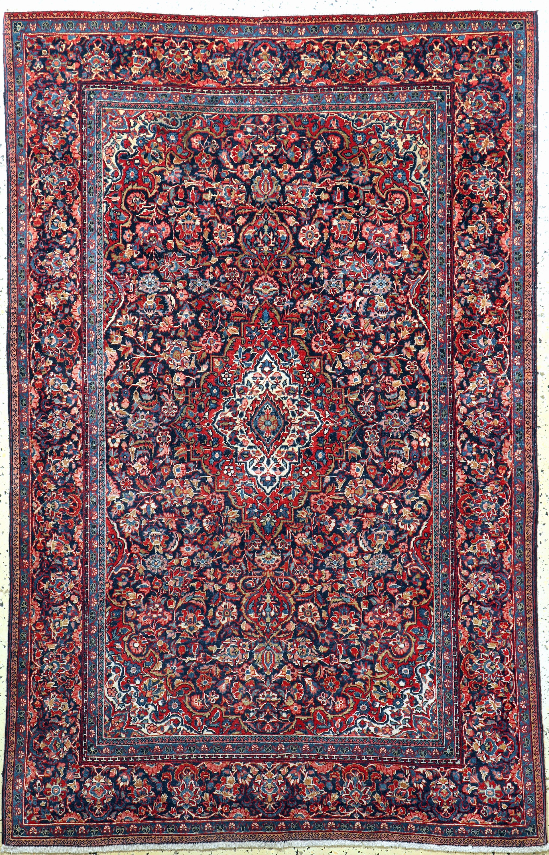 Keschan alt fein, Persien, Anfang 20.Jhd, Wolle auf Baumwolle, ca. 200 x 125 cm, gereinigt, EHZ: 2-3