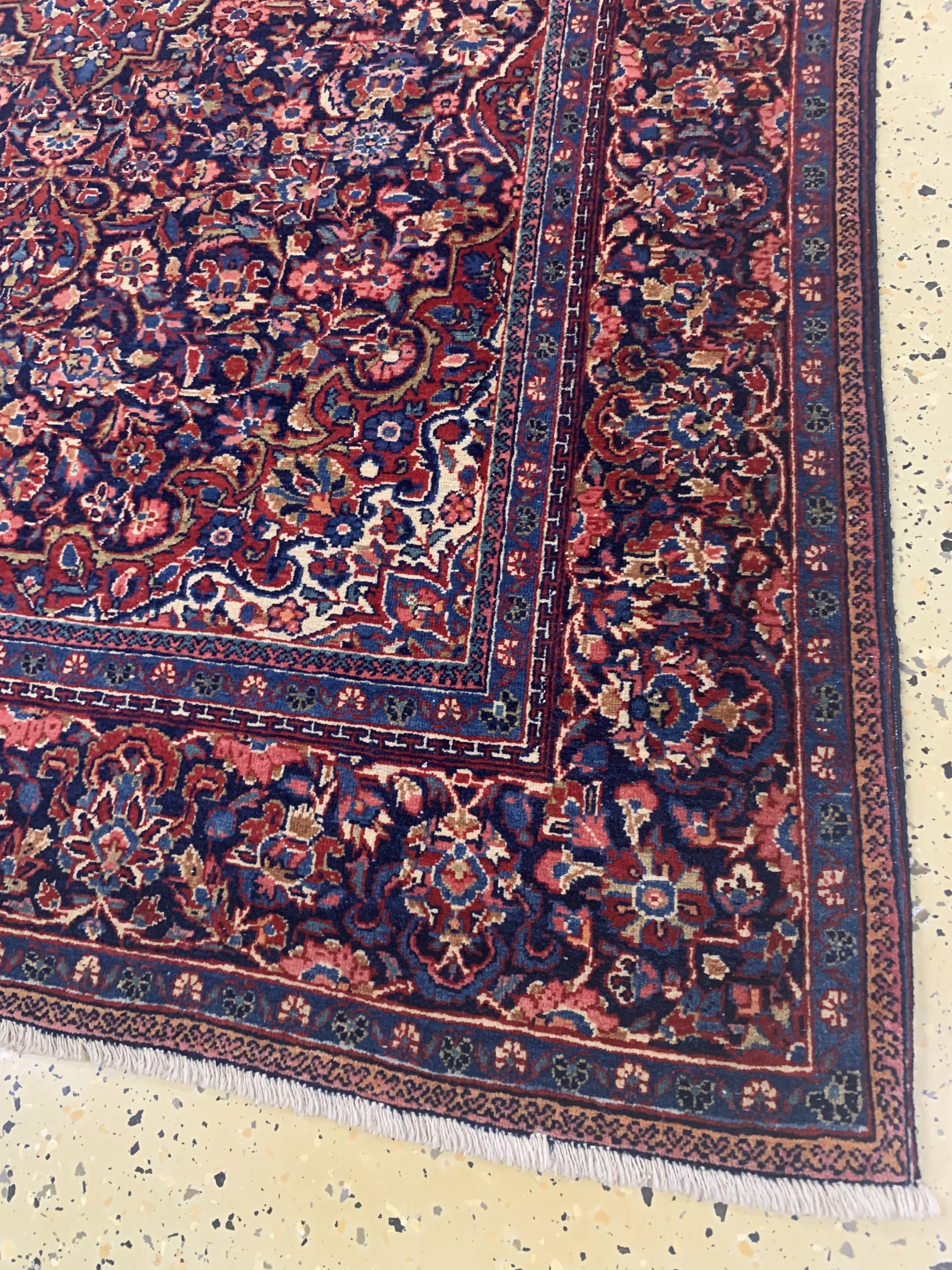 Detail a: Keschan alt fein, Persien, Anfang 20.Jhd, Wolle auf Baumwolle, ca. 200 x 125 cm, gereinigt, EHZ: 2-3