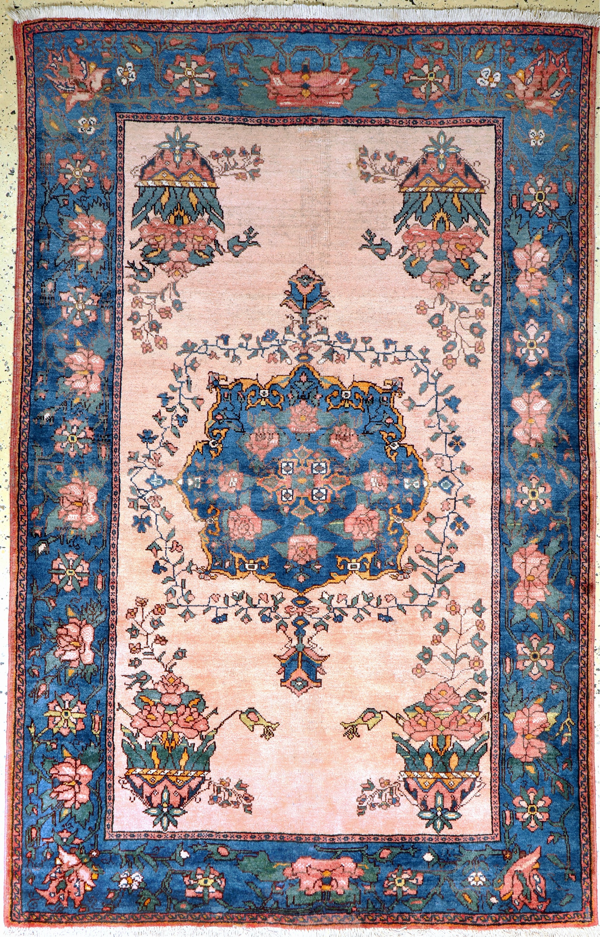 Bachtiar alt, Persien, Anfang 20.Jhd, Wolleauf Baumwolle, ca. 205 x 154 cm, gereinigt, EHZ: 2-3, (restauriert)