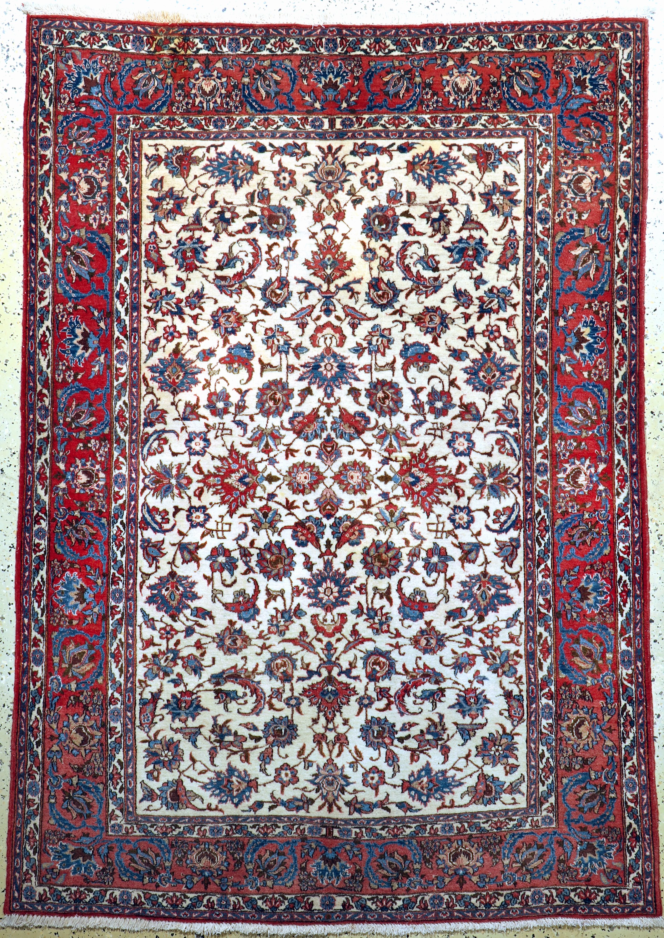 Esfahan alt, Persien, Anfang 20.Jhd, Korkwolle auf Baumwolle, ca. 205 x 148 cm, gereinigt, EHZ: 2, (kleiner restaurierung)