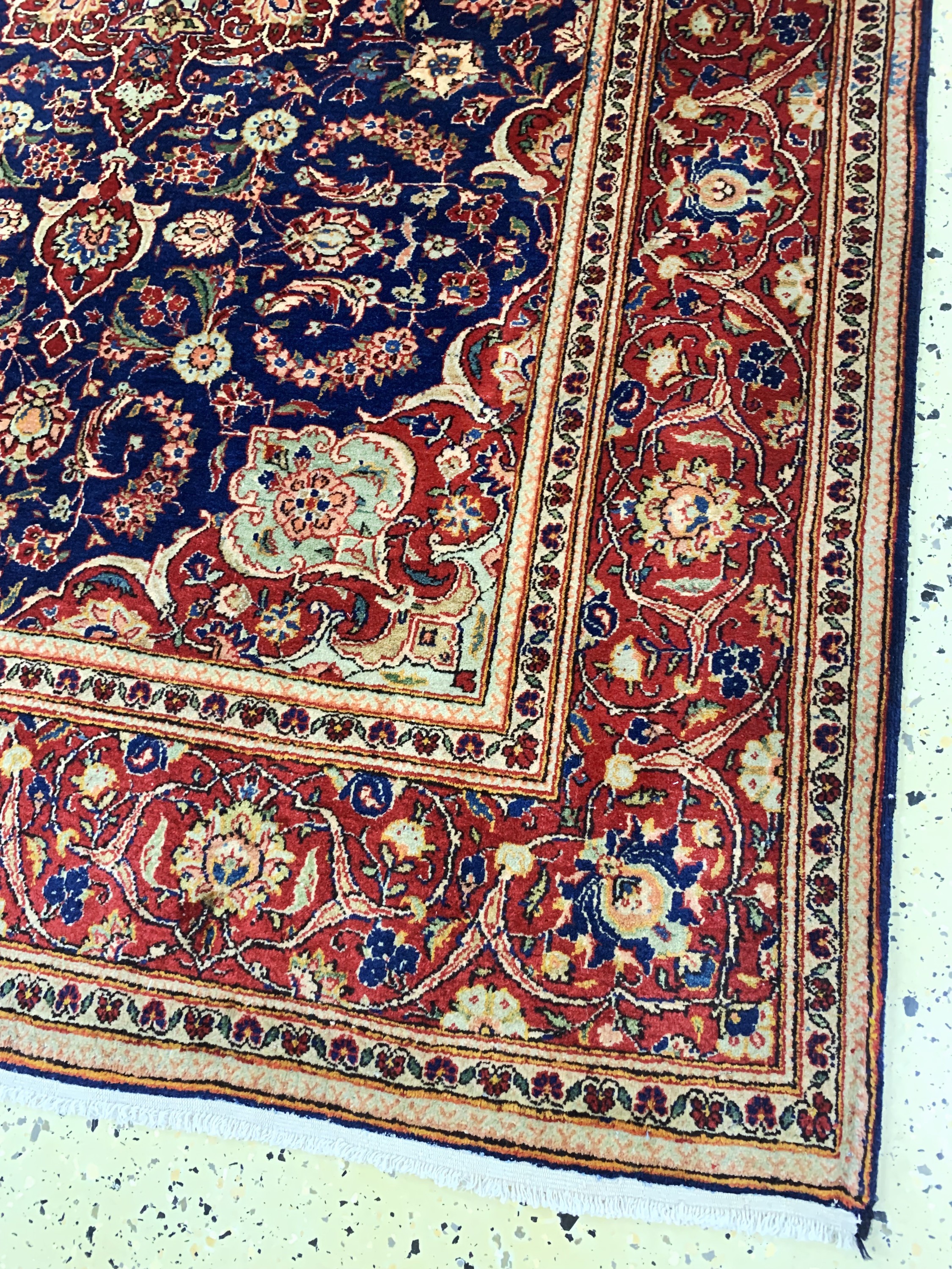 Detail a: Keschan Kork alt, Persien, Anfang 20.Jhd, Korkwolle auf Baumwolle, ca. 200 x 135 cm, gereinigt, EHZ: 2