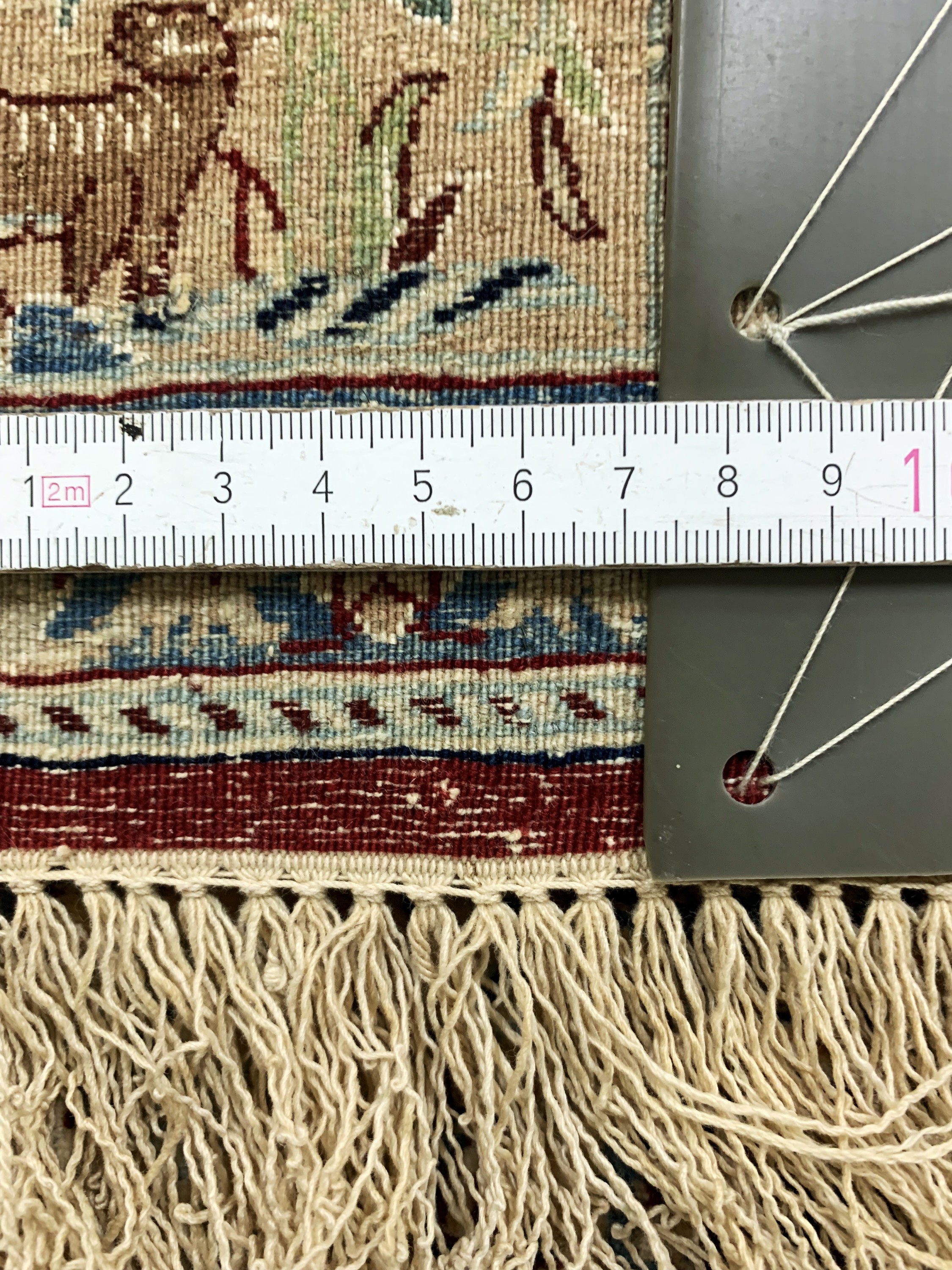 Detail g: Nain"Tudeschk"alt fein, Persien, Anfang 20.Jhd, Korkwolle mit Seide, ca. 145 x 112 cm,ca. 1,0 Mio. Kn/qm, gereinigt, EHZ: 2