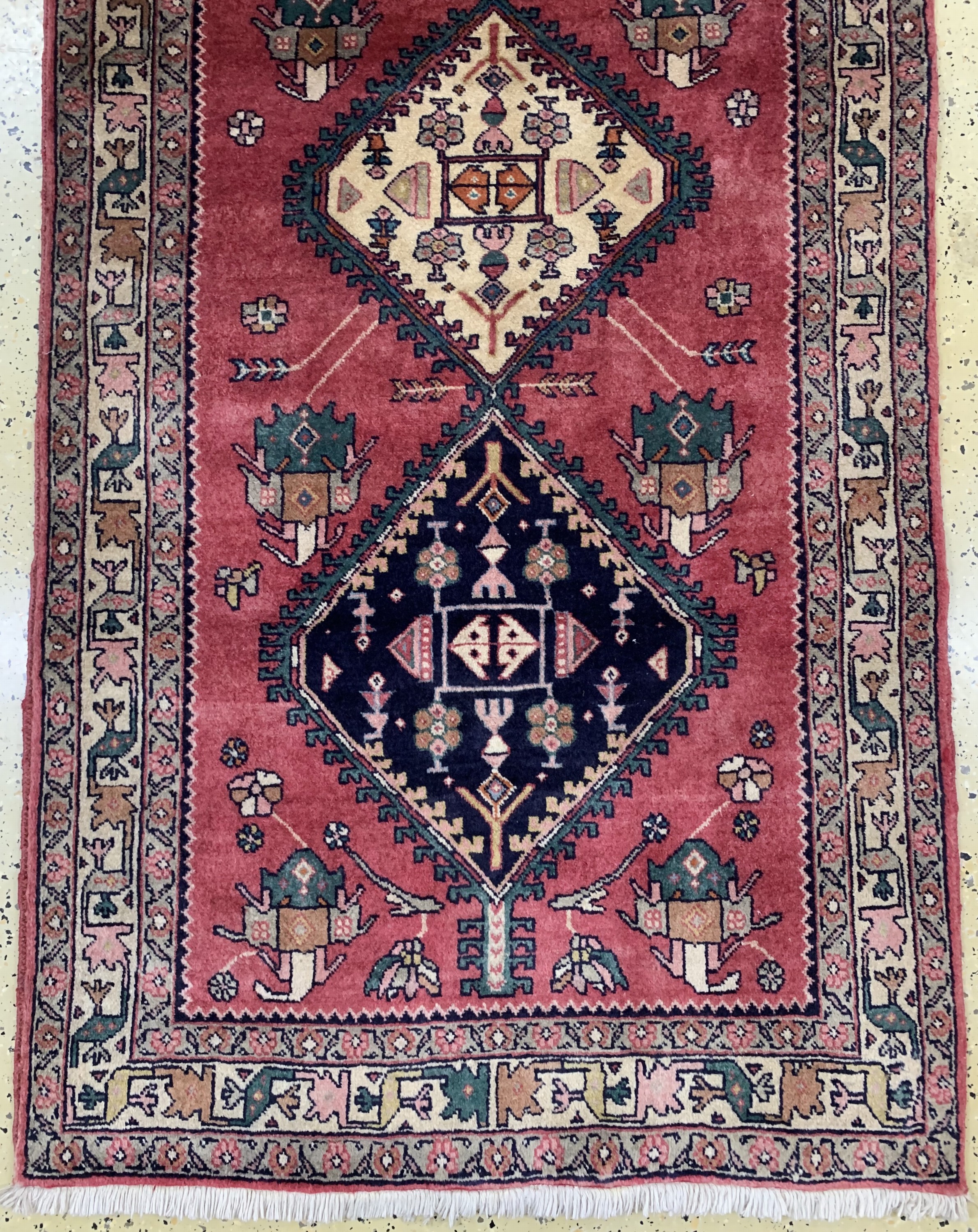 Detail c: Meschgin alt, Persien, Mitte 20.Jhd, Wolle auf Baumwolle, ca. 380 x 110 cm, gereinigt, EHZ: 2