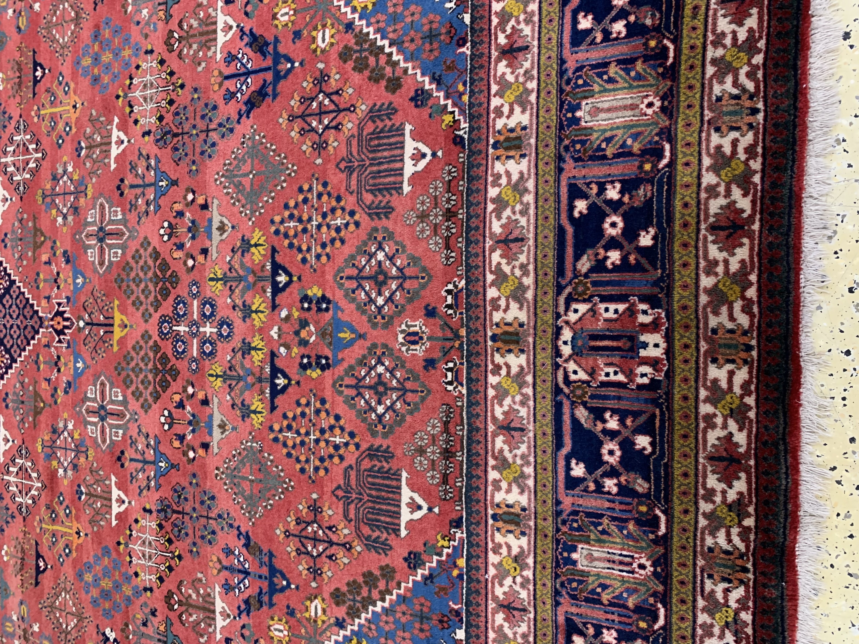 Detail f: Djoshaghan Kork fein, Persien, Mitte 20.Jhd, Korkwolle auf Baumwolle, ca. 375 x 265cm, gereinigt, EHZ: 1-2