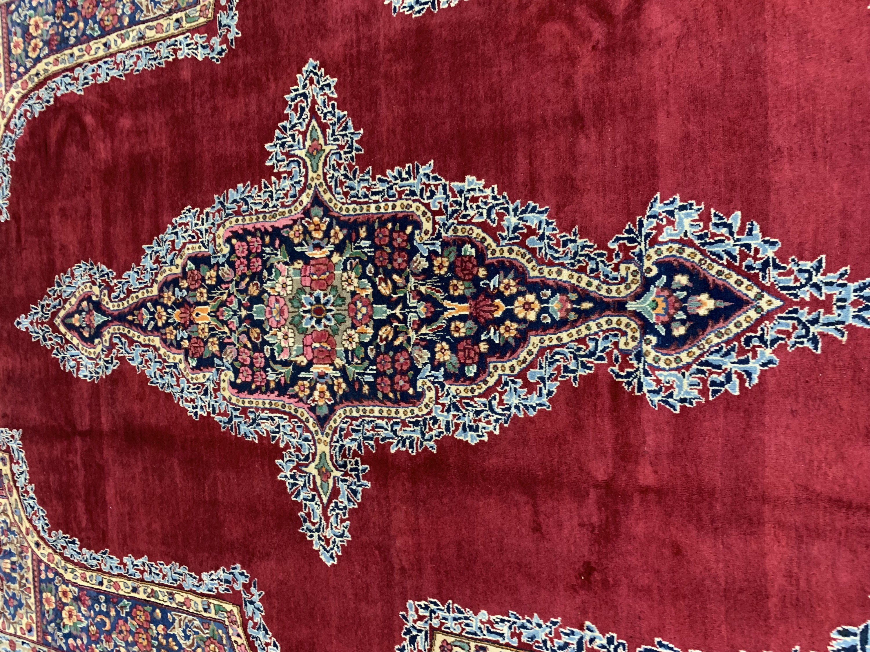 Detail d: Yazd alt, Persien, Anfang 20.Jhd, Wolle aufBaumwolle, ca. 345 x 250 cm, gereinigt, EHZ: 2