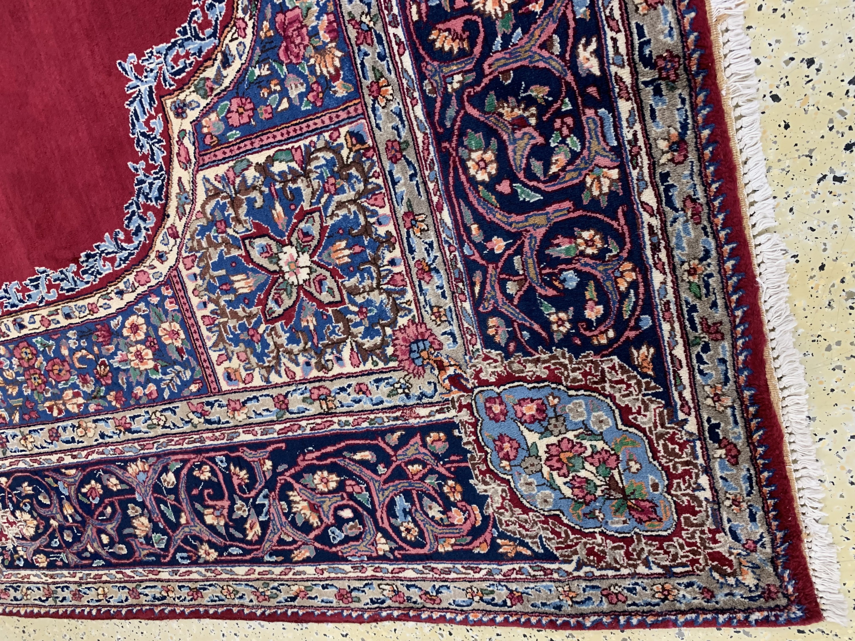 Detail g: Yazd alt, Persien, Anfang 20.Jhd, Wolle aufBaumwolle, ca. 345 x 250 cm, gereinigt, EHZ: 2