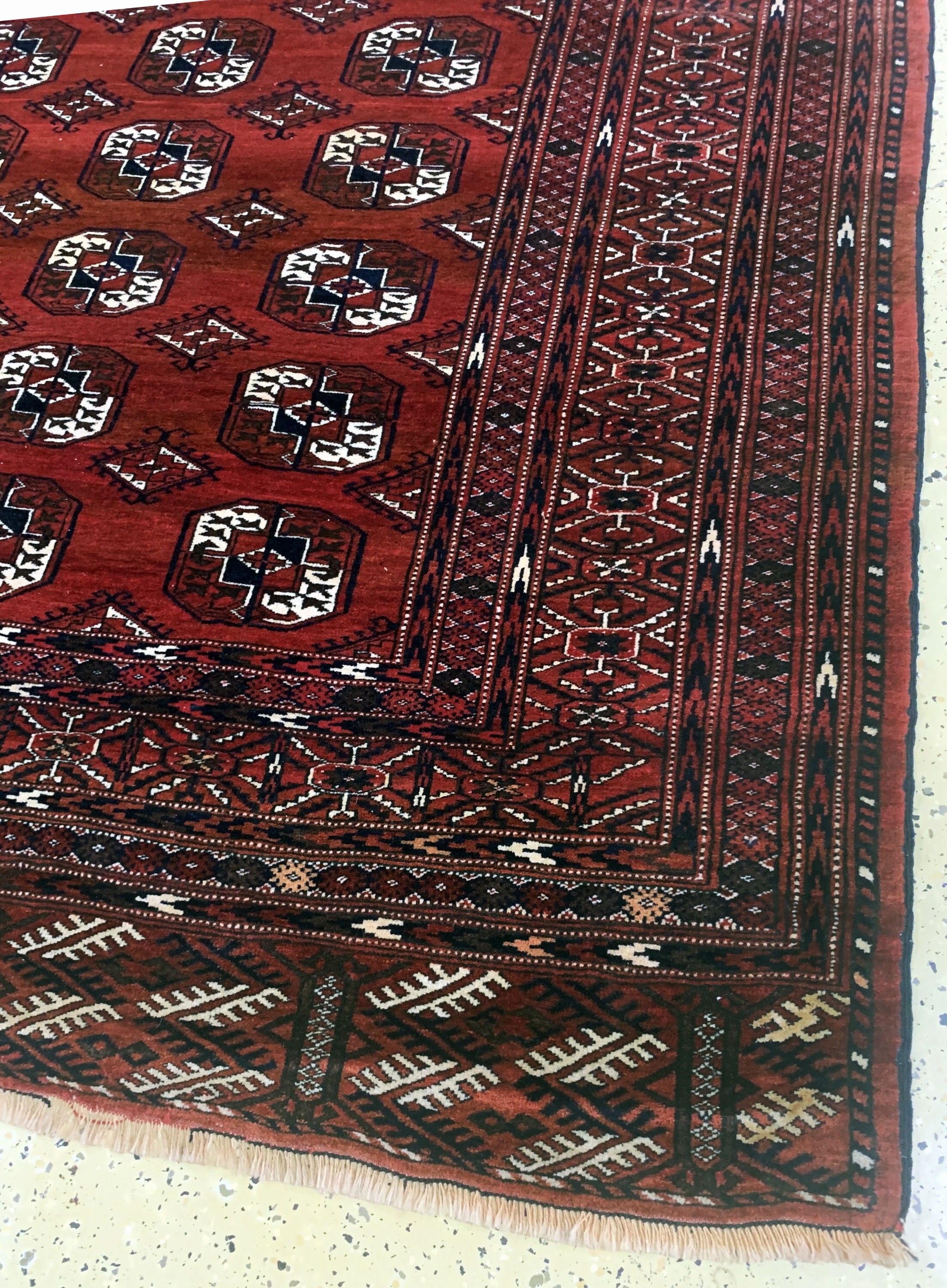 Detail a: Buchara alt, Rußland, Mitte 20.Jhd, Wolle auf Wolle, ca. 295 x 205 cm, gereinigt, EHZ: 2