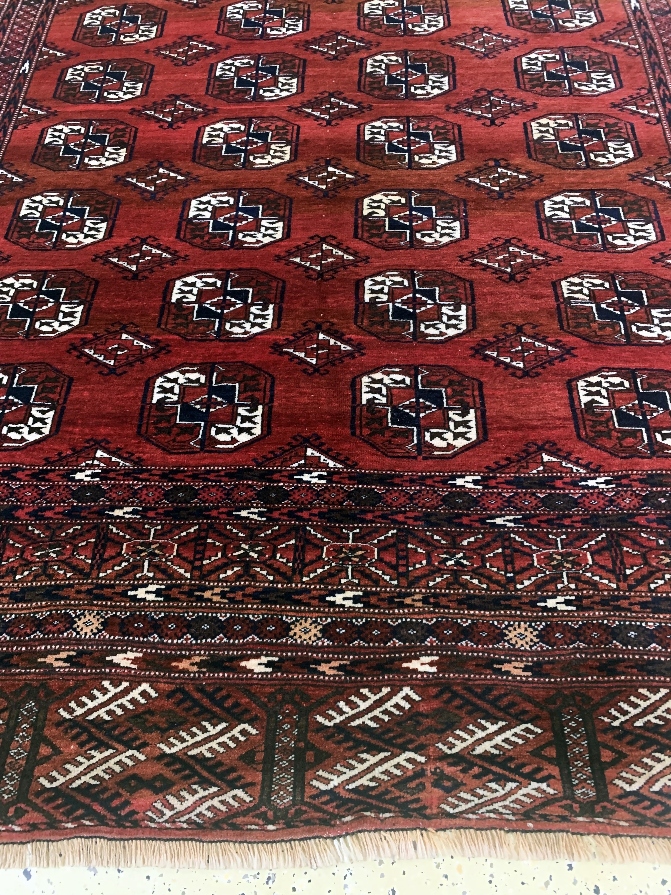 Detail b: Buchara alt, Rußland, Mitte 20.Jhd, Wolle auf Wolle, ca. 295 x 205 cm, gereinigt, EHZ: 2