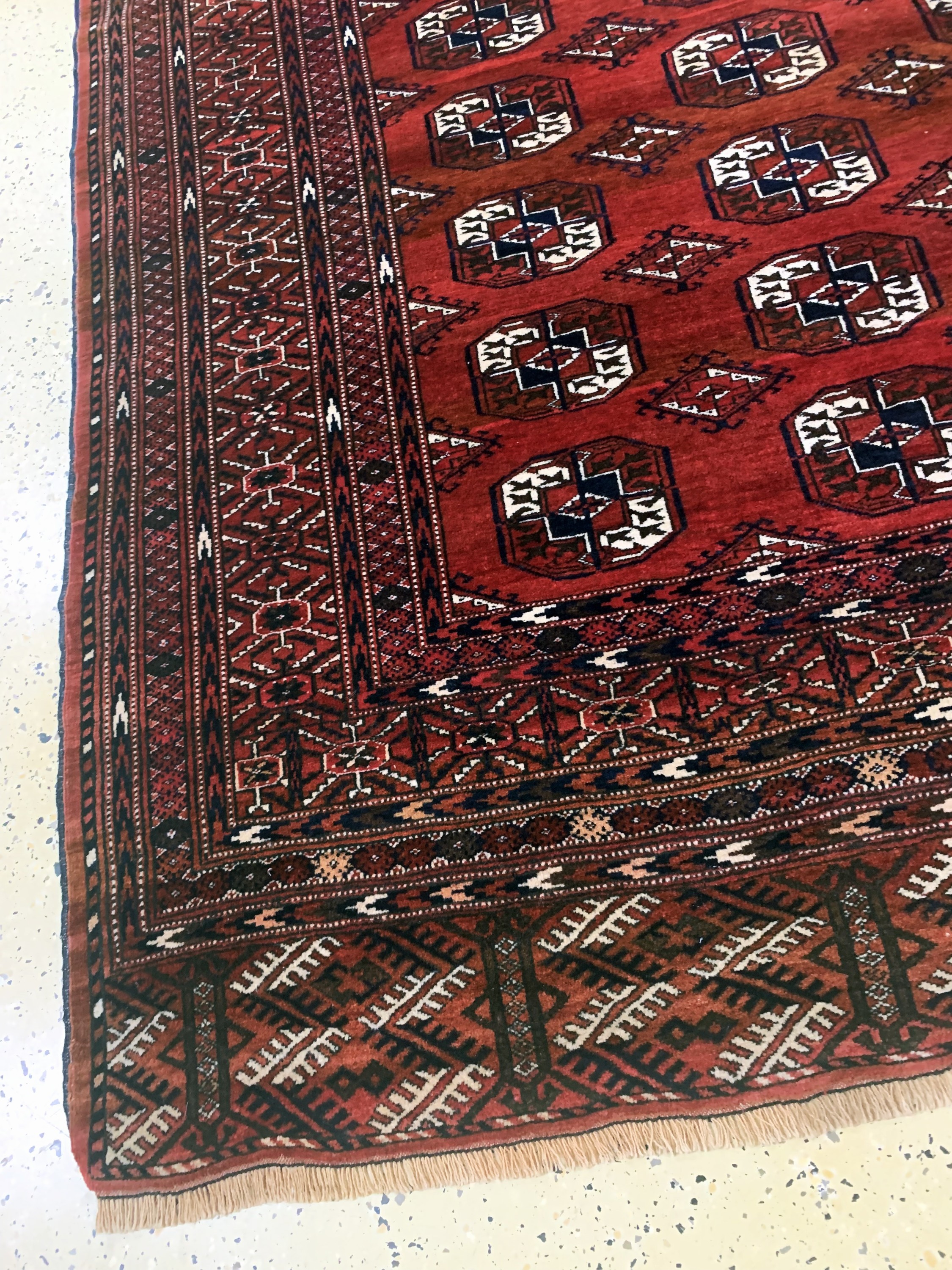 Detail c: Buchara alt, Rußland, Mitte 20.Jhd, Wolle auf Wolle, ca. 295 x 205 cm, gereinigt, EHZ: 2