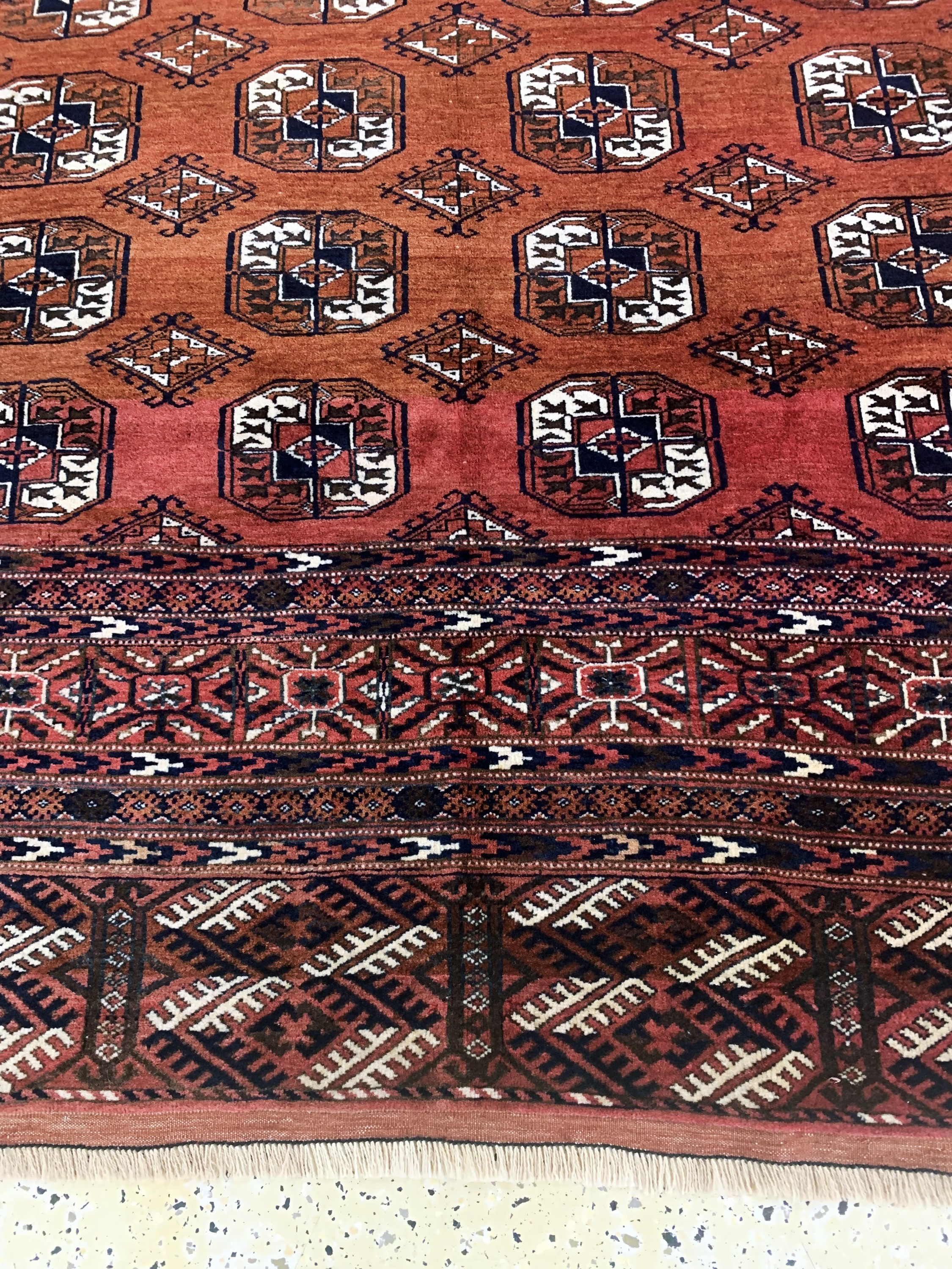 Detail f: Buchara alt, Rußland, Mitte 20.Jhd, Wolle auf Wolle, ca. 295 x 205 cm, gereinigt, EHZ: 2