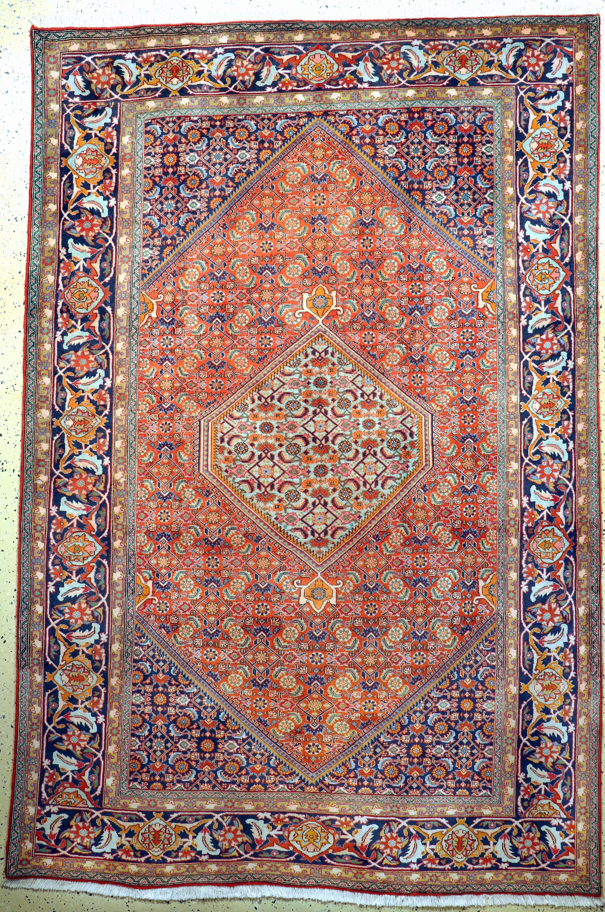 Bidjar Kork alt, Persien, Mitte 20.Jhd, Korkwolle auf Baumwolle, ca. 295 x 196 cm, gereinigt, EHZ: 2