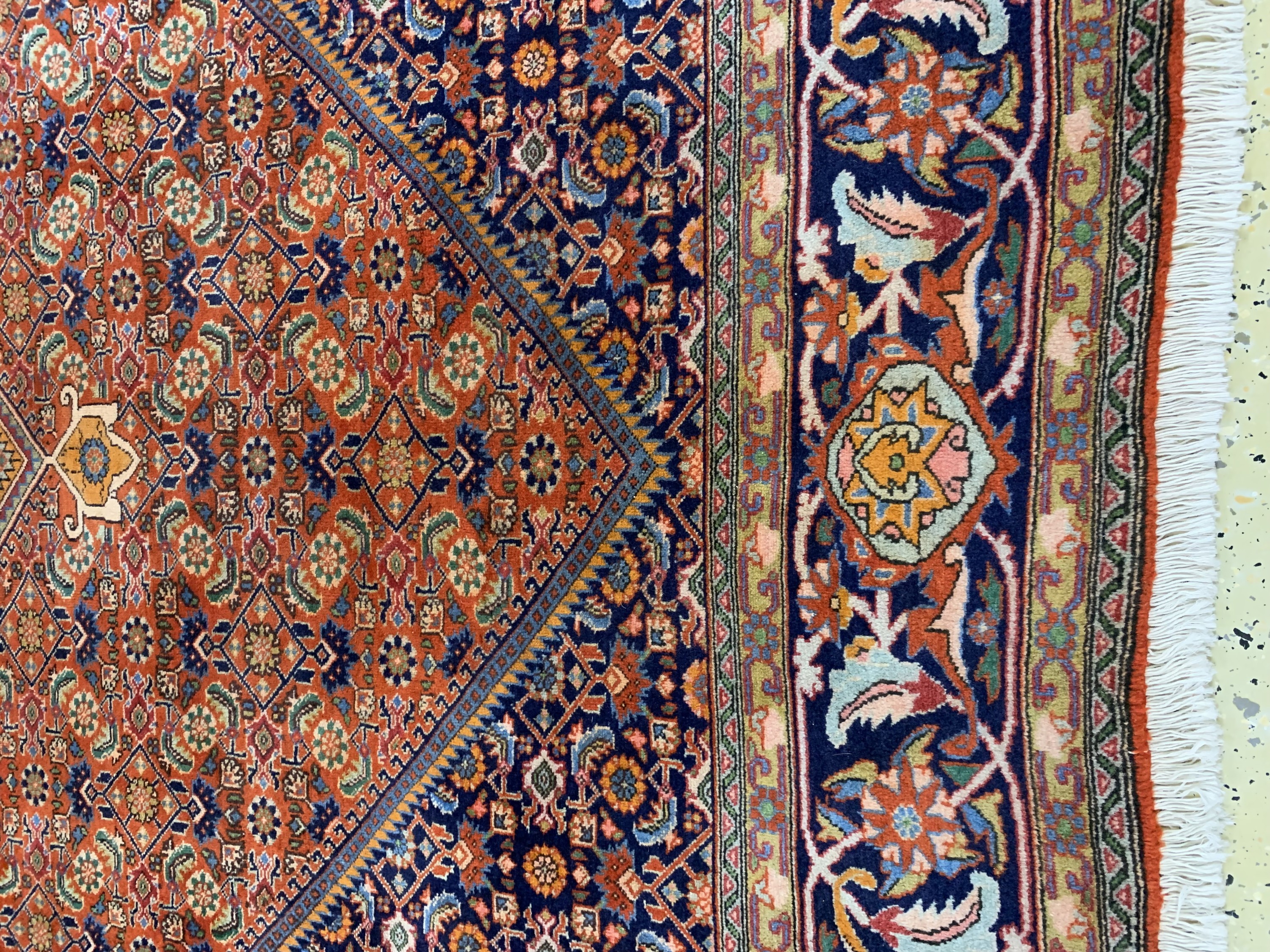 Detail b: Bidjar Kork alt, Persien, Mitte 20.Jhd, Korkwolle auf Baumwolle, ca. 295 x 196 cm, gereinigt, EHZ: 2