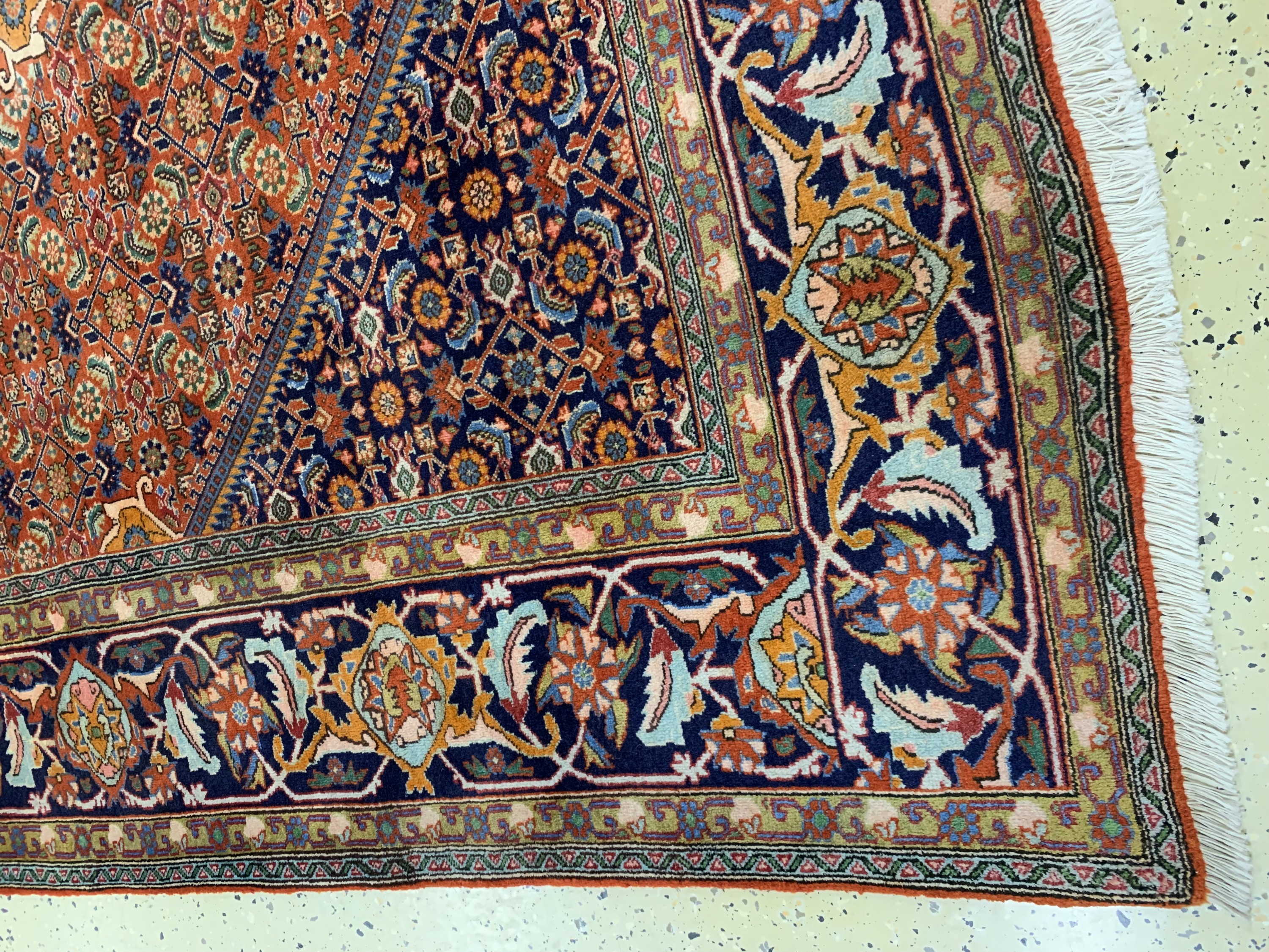 Detail c: Bidjar Kork alt, Persien, Mitte 20.Jhd, Korkwolle auf Baumwolle, ca. 295 x 196 cm, gereinigt, EHZ: 2