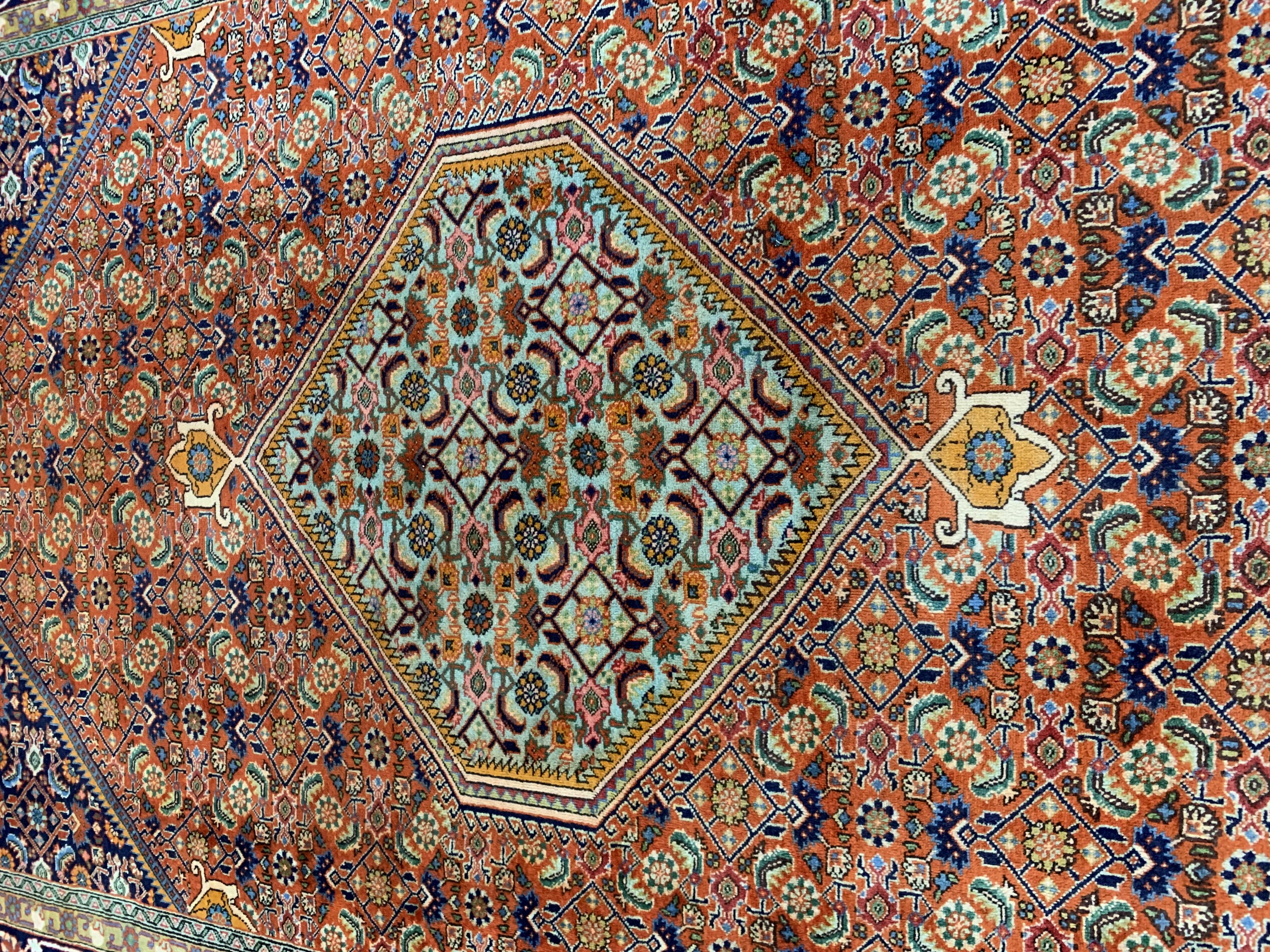 Detail d: Bidjar Kork alt, Persien, Mitte 20.Jhd, Korkwolle auf Baumwolle, ca. 295 x 196 cm, gereinigt, EHZ: 2