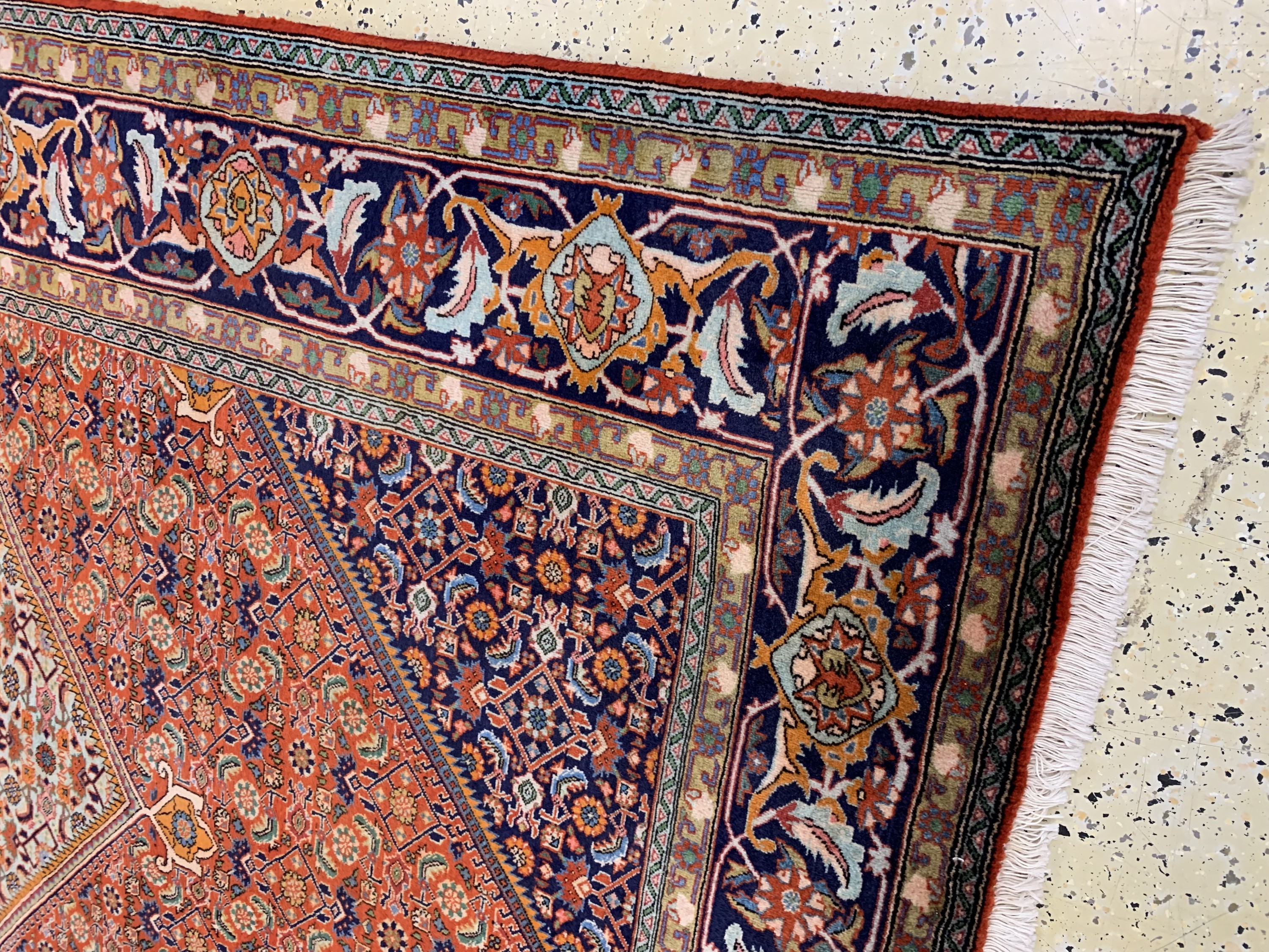 Detail e: Bidjar Kork alt, Persien, Mitte 20.Jhd, Korkwolle auf Baumwolle, ca. 295 x 196 cm, gereinigt, EHZ: 2
