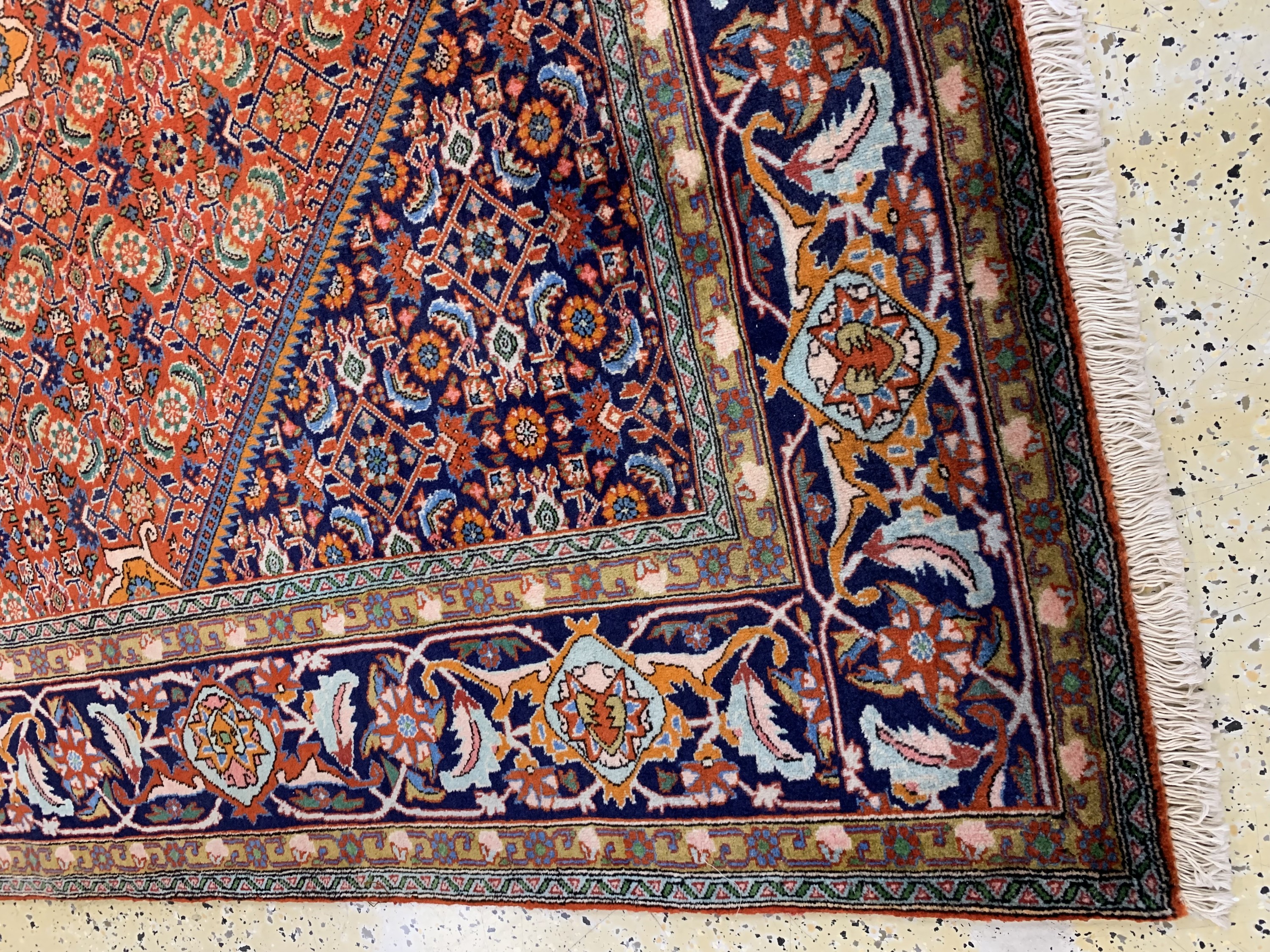 Detail g: Bidjar Kork alt, Persien, Mitte 20.Jhd, Korkwolle auf Baumwolle, ca. 295 x 196 cm, gereinigt, EHZ: 2