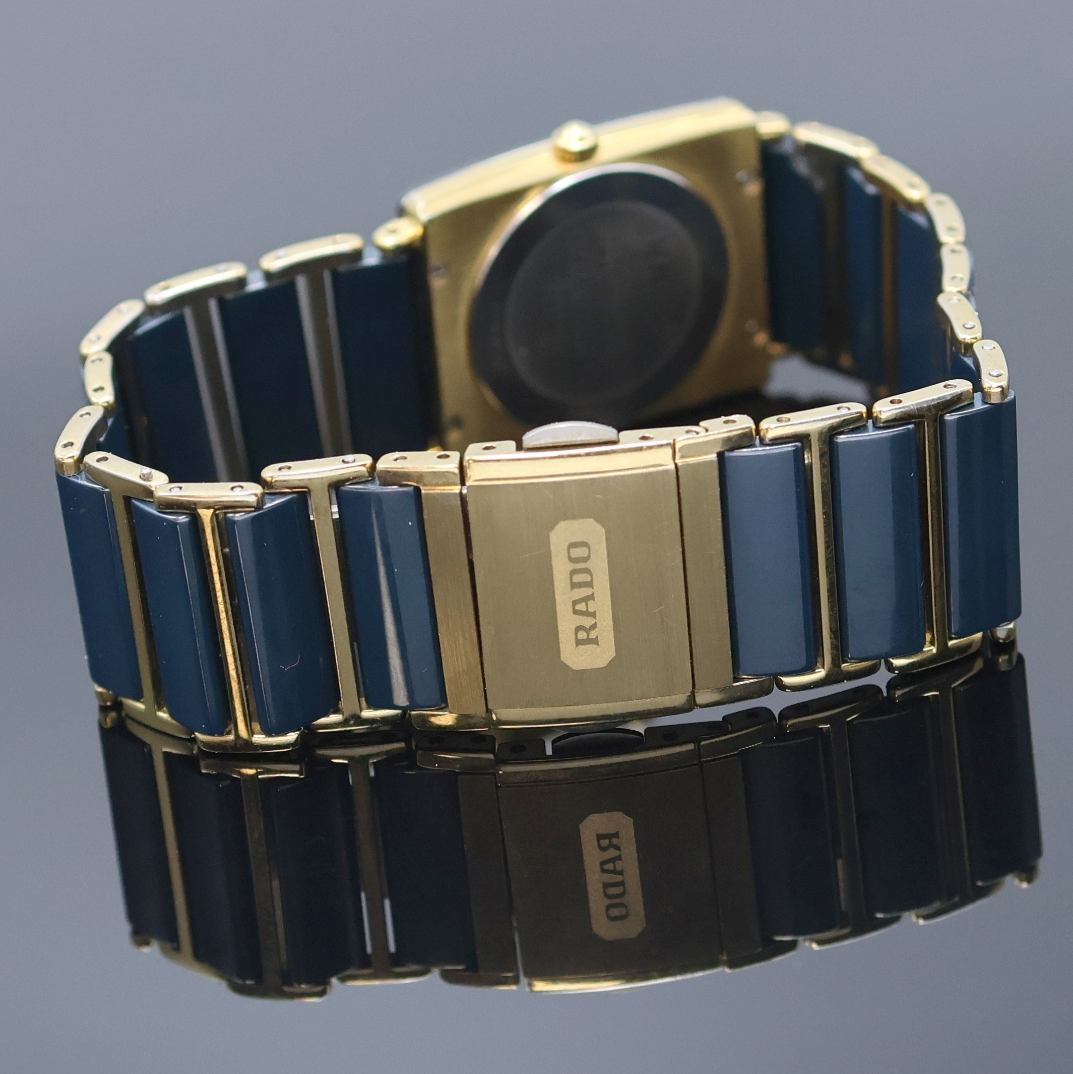 Detail b: RADO DiaStar Armbanduhr Referenz 160.0281.3N, Schweiz um 2000, quarz, verg. Gehäuse inkl. Gliederband m. dopp. Faltschl., Keramik- ...