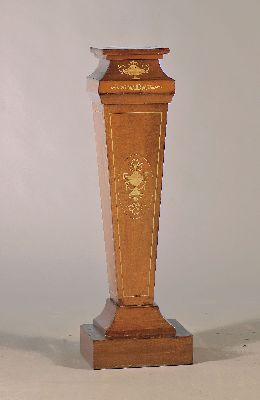 Image 26968806 - Biedermeier-Säule, norddeutsch, um 1830, Mahagonifurnier, aufwendig intarsiert mit ...