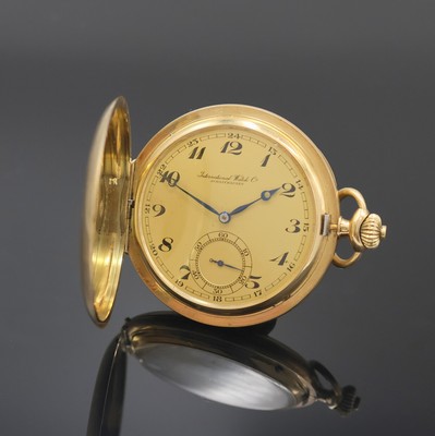 Image 26968814 - IWC Savonette Herrentaschenuhr in GG 585/000, Schweiz um 1925, guill. 3-Deckel Goldgeh., ...