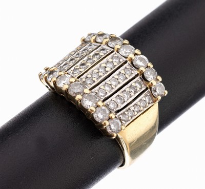 Image 26968904 - 14 kt Gold Brillant-Ring, GG 585/000, 49 Brillanten zus. ca. 1.70 ct Weiß/p, RW ...