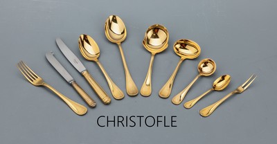 Image 26969046 - CHRISTOFLE Paris, Mailmaison Besteck für 6 Personen, vergoldet, best. aus: 6 ...