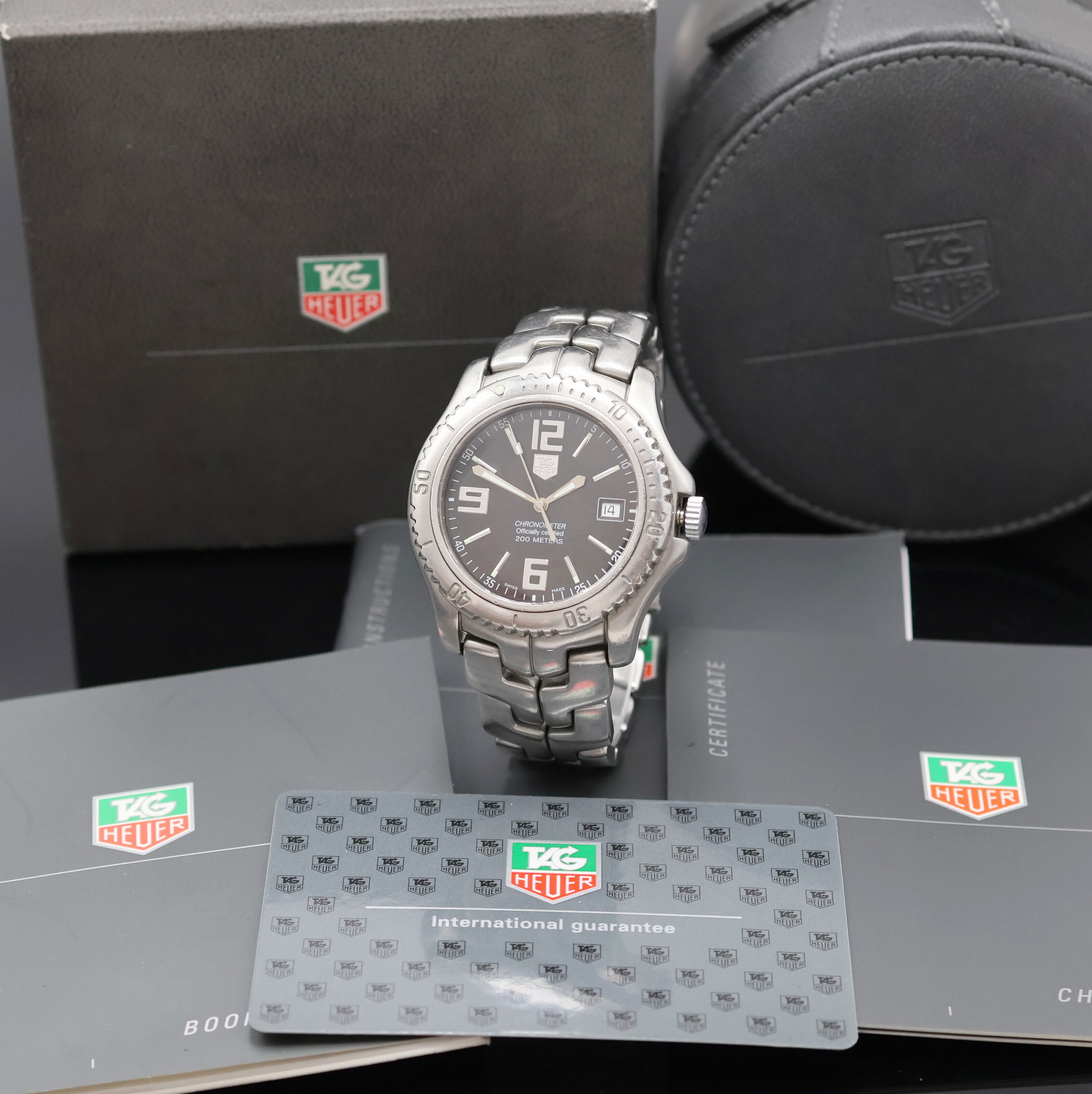 TAG HEUER Chronometer Armbanduhr in Stahl Referenz WT5110, Schweiz lt. orig. Papier verk. 2001, Automatik, verschr. Geh., eins. drehb. Lunette m. ...