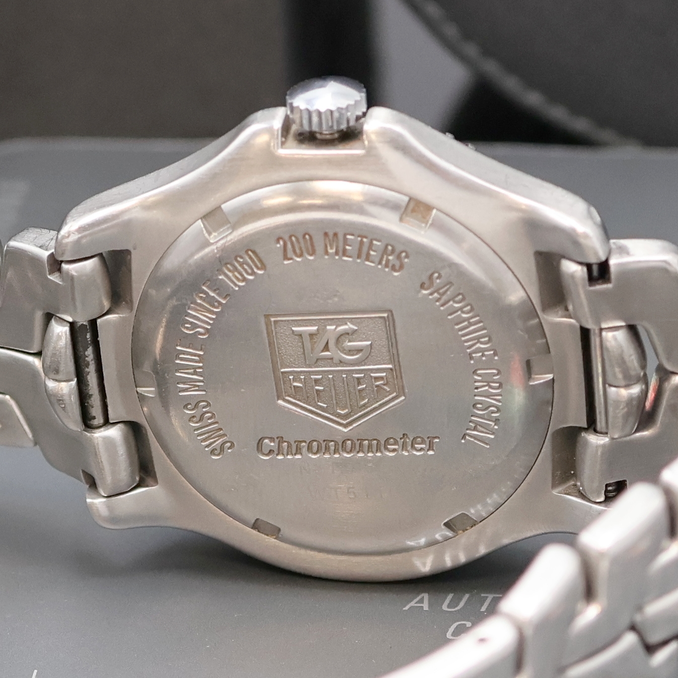 Detail e: TAG HEUER Chronometer Armbanduhr in Stahl Referenz WT5110, Schweiz lt. orig. Papier verk. 2001, Automatik, verschr. Geh., eins. drehb. Lunette m. ...