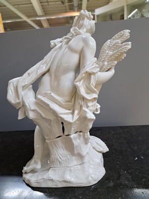 26969289p - 3 große Porzellanfiguren, Nymphenburg, um 1900, weiß, Darstellung der Jahreszeiten ...