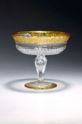 Image 26969293 - Anbietschale, Cristallerie St. Louis, Modell Thistle, farbloses Kristallglas partiell ...