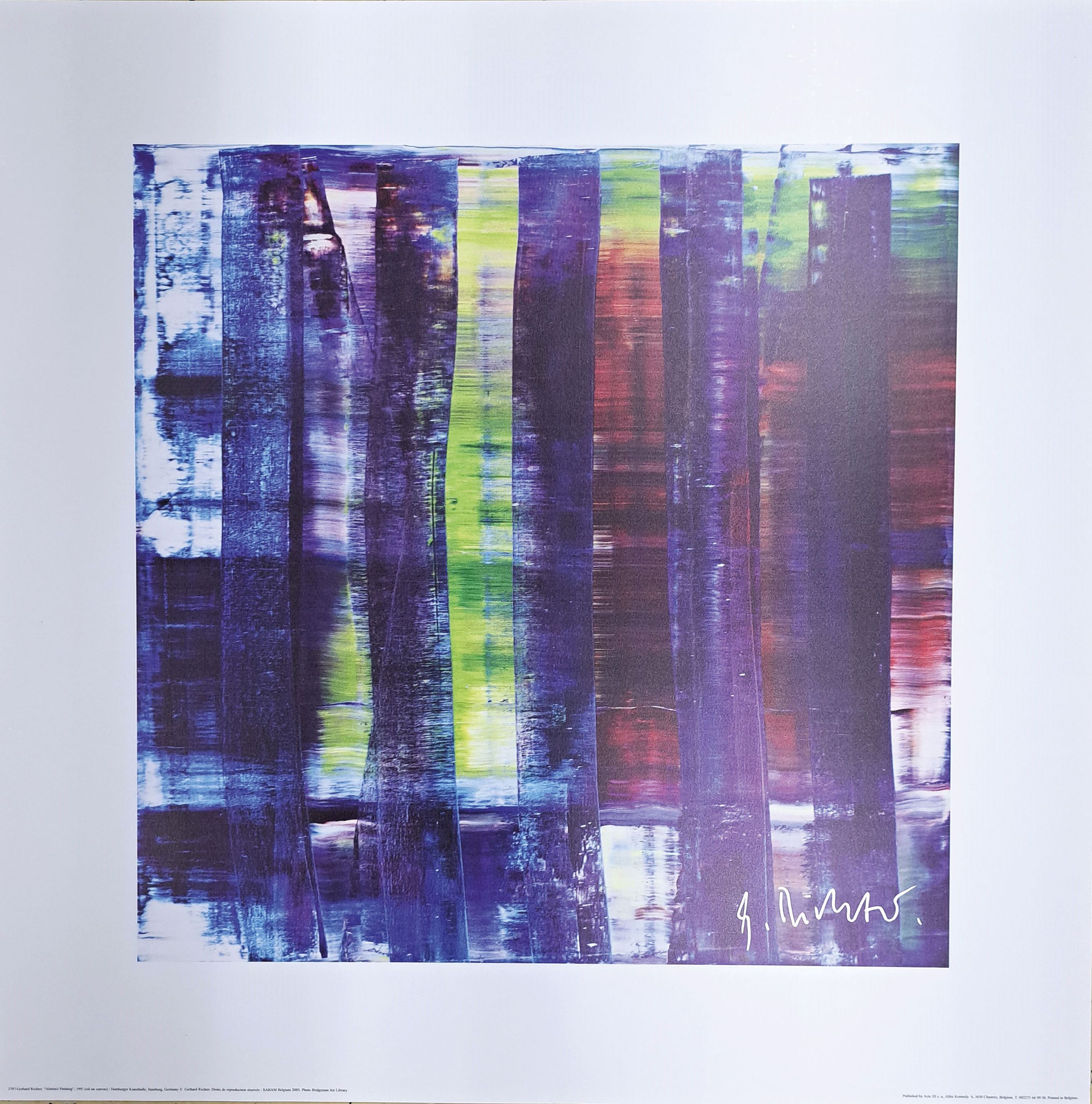 Detail k: Gerhard Richter, geb. 1932, "Abstract Painting", Offsetlithografie, mit Silberstift handsign., hrsg: Acre III, Belgien 2005, ca. 70x70 cm