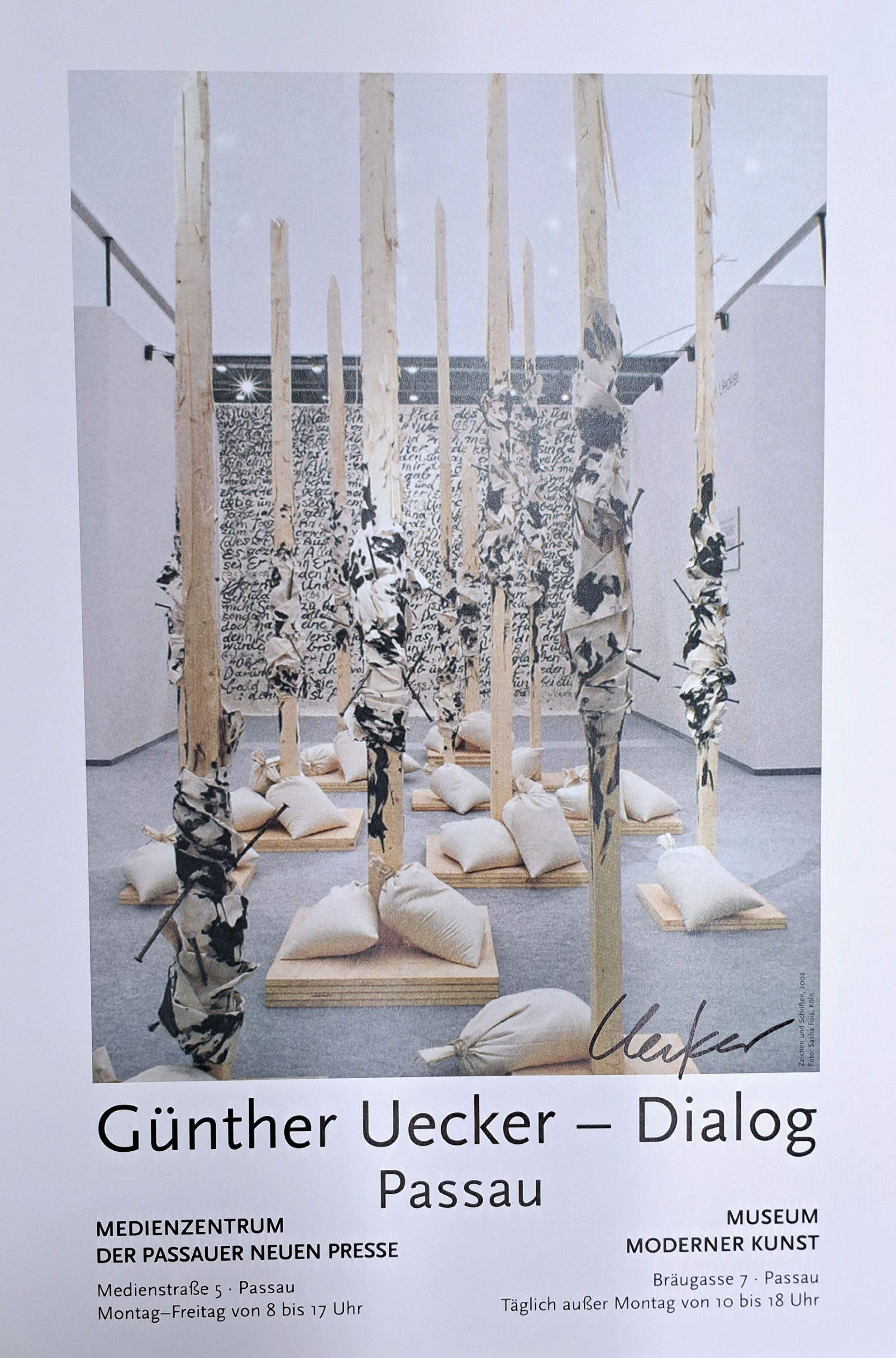 Detail k: Günther Uecker, 1930-2025, Offsetlithografie, handsign., Museum Moderner Kunst Passau 2002, ca. 59,5x42 cm