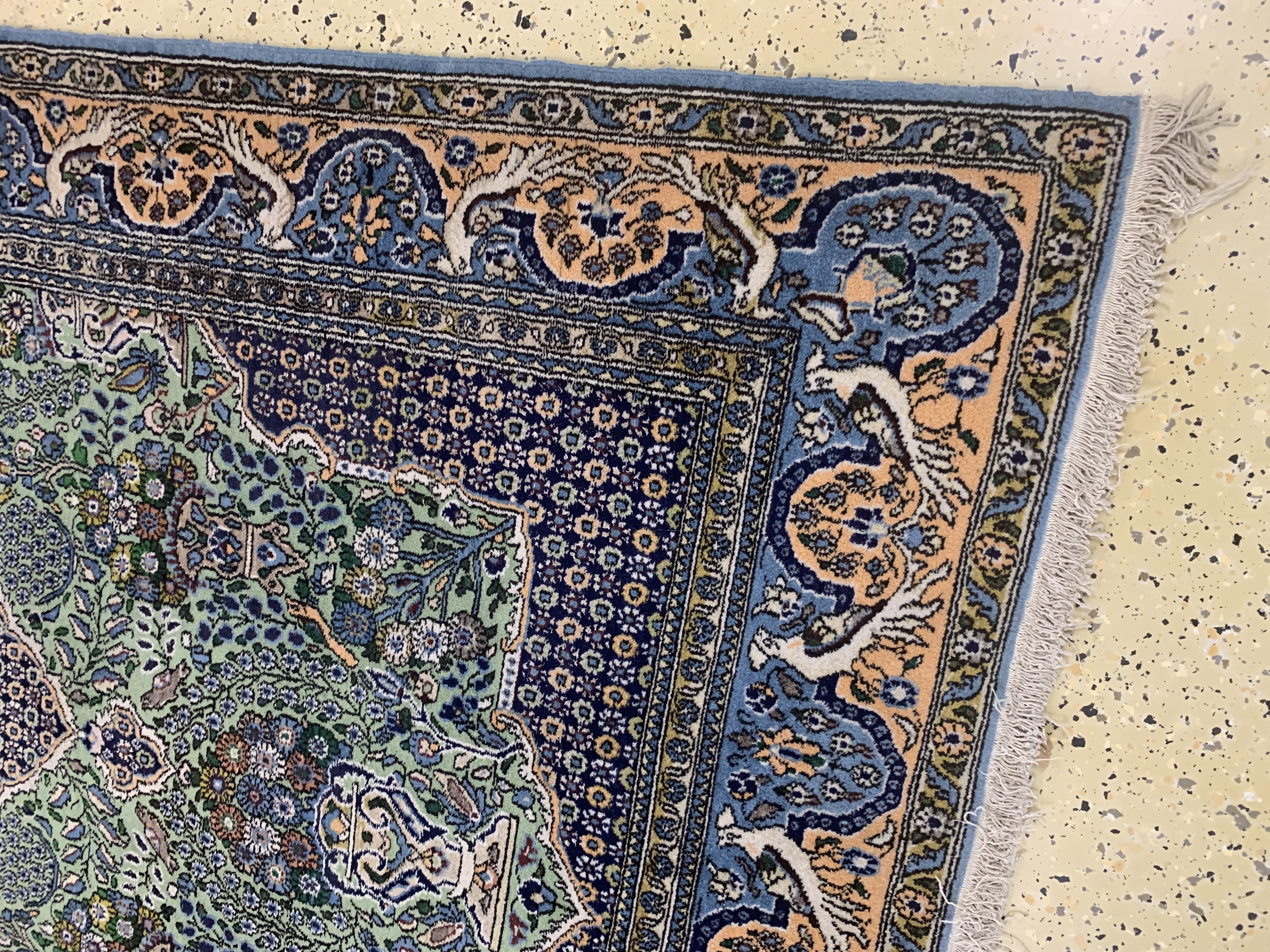 Detail a: Ghom alt, Persien, Mitte 20.Jhd, Wolle mit Seide, ca. 215 x 140 cm, EHZ: 2