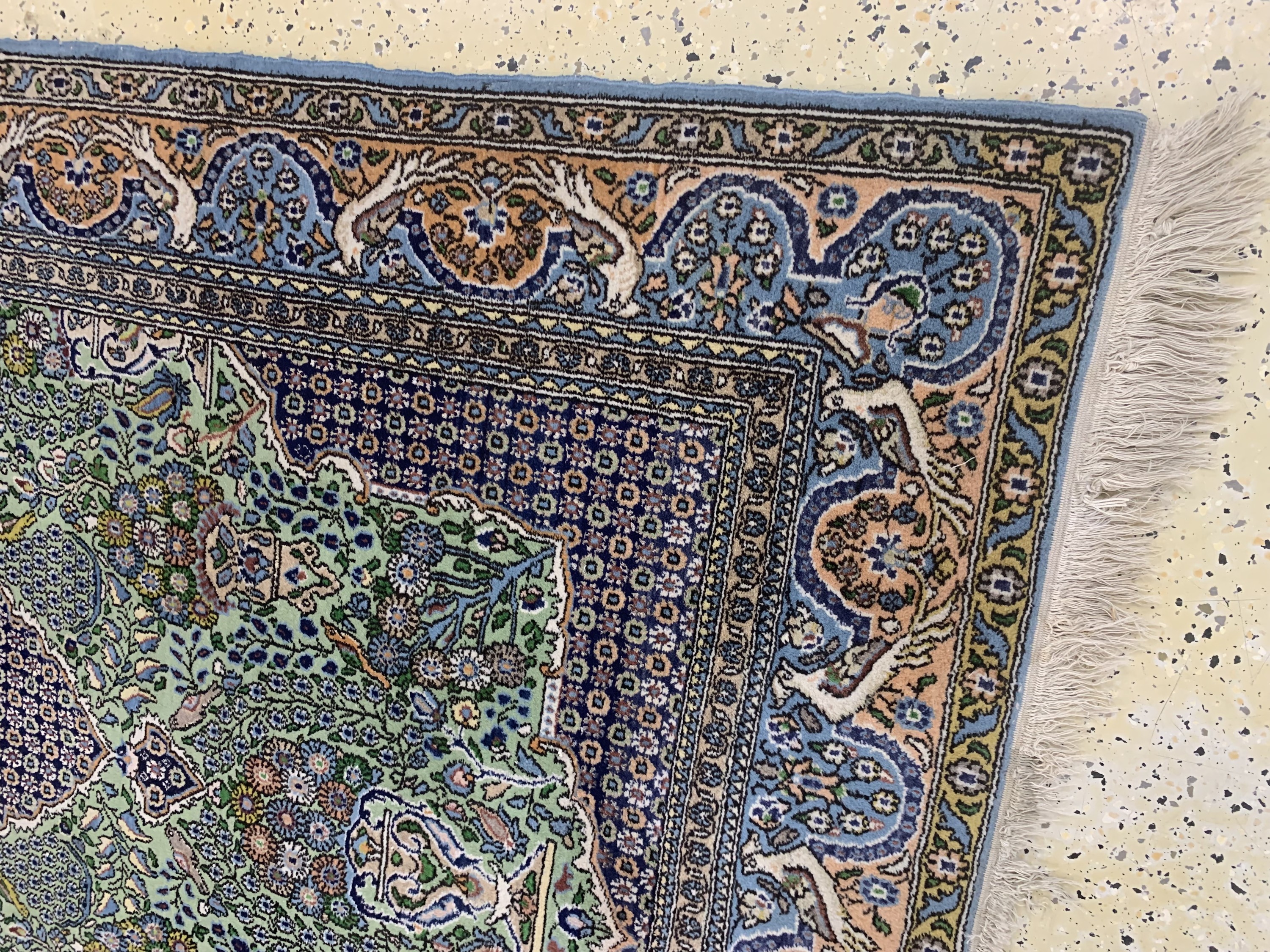 Detail c: Ghom alt, Persien, Mitte 20.Jhd, Wolle mit Seide, ca. 215 x 140 cm, EHZ: 2
