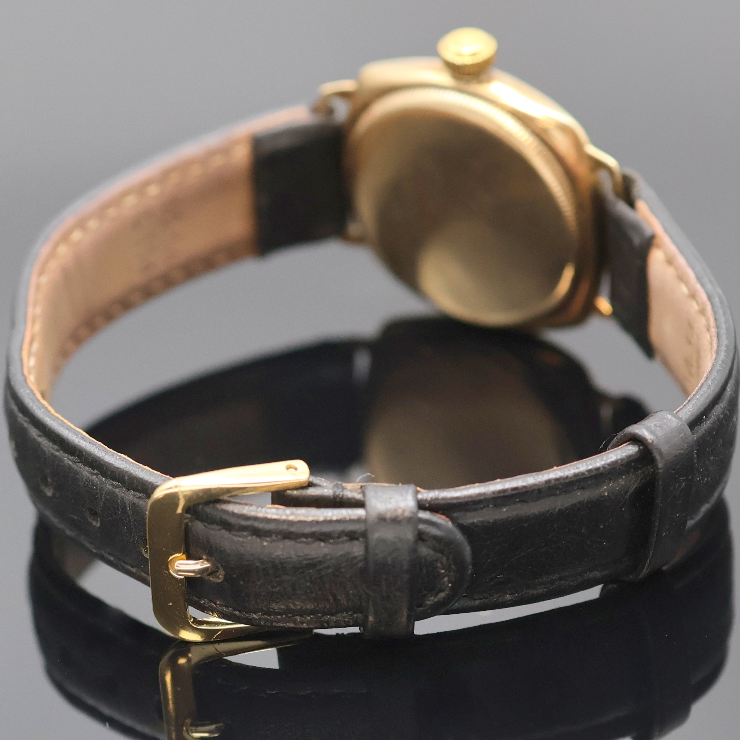 Detail b: ROLEX "Kanalschwimmer" Armbanduhr in RG 375/000 Referenz 2941, Schweiz um 1938, Handaufzug, kissenförmiges Geh. m. geriffelter Lünette, ...