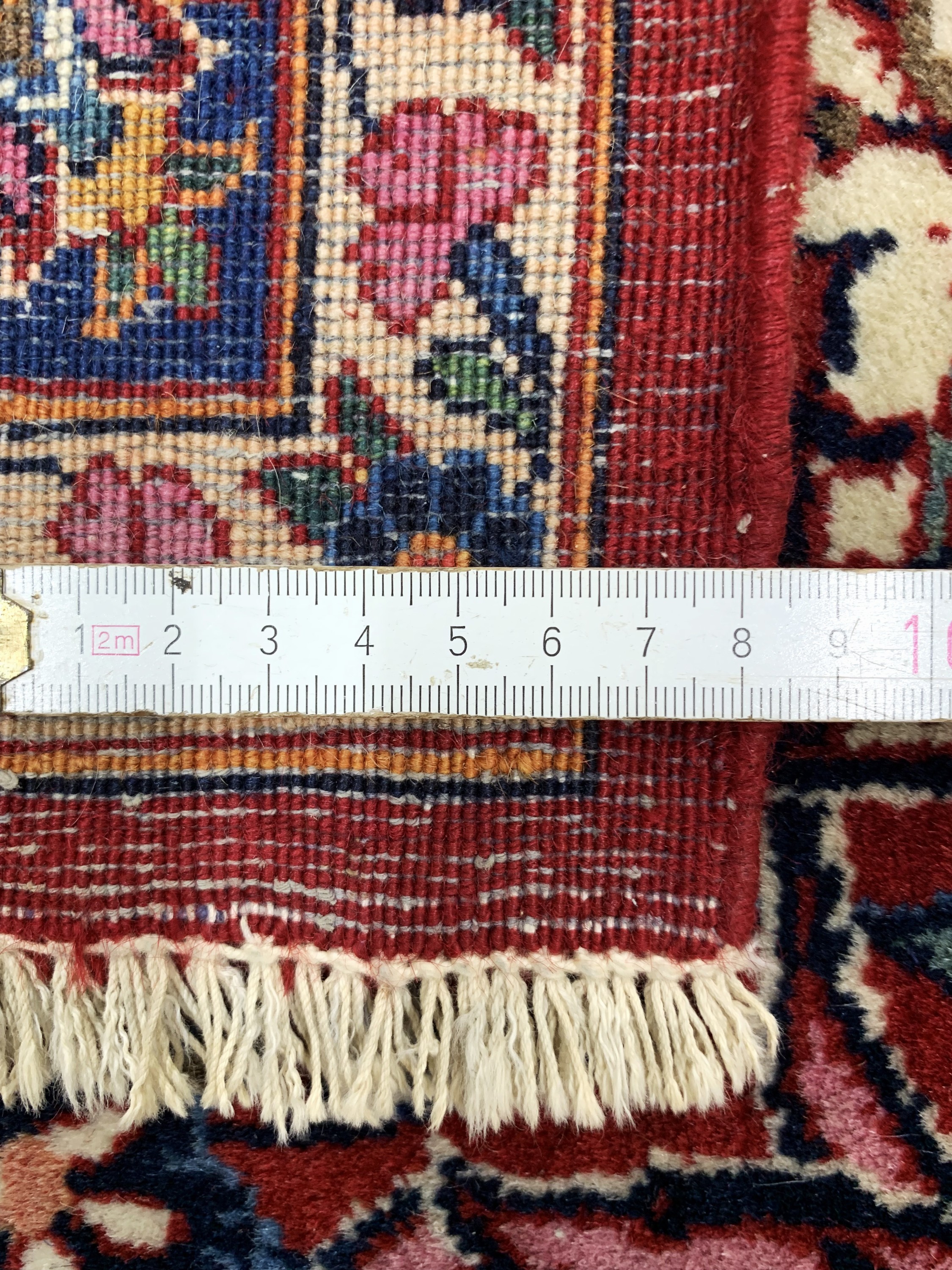 Detail l: Keschan alt fein Persien, signiert"Mousawian", Anfang 20.Jhd, Wolle auf Baumwolle, ca. 445 x 314 cm, EHZ: 2