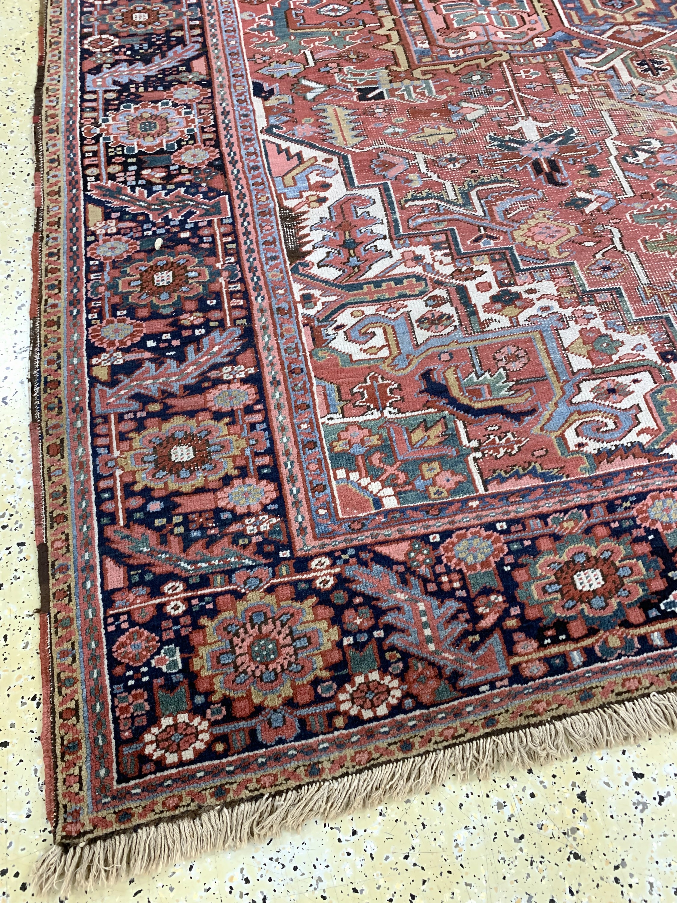 Detail f: Heriz alt, Persien, Anfang 20.Jhd, Wolle auf Baumwolle, ca. 340 x 240 cm, EHZ: 3