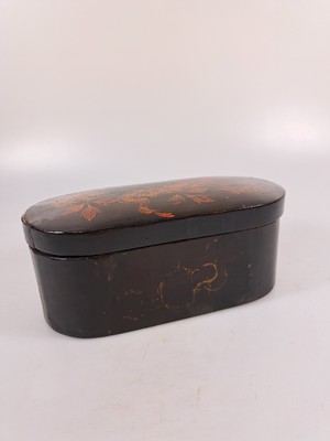 26969506o - Deckelschatulle und 2 Lackdosen, China, um 1900, Schatulle Holz mit Papierbezug, mit ...